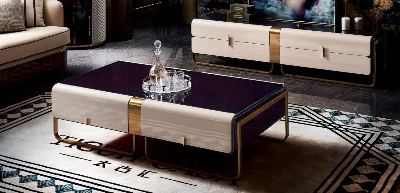 JVmoebel Couchtisch Eleganter Beistelltisch aus Holz in Dunkelbraun für modernes Wohnen (Packung), Made in Europa