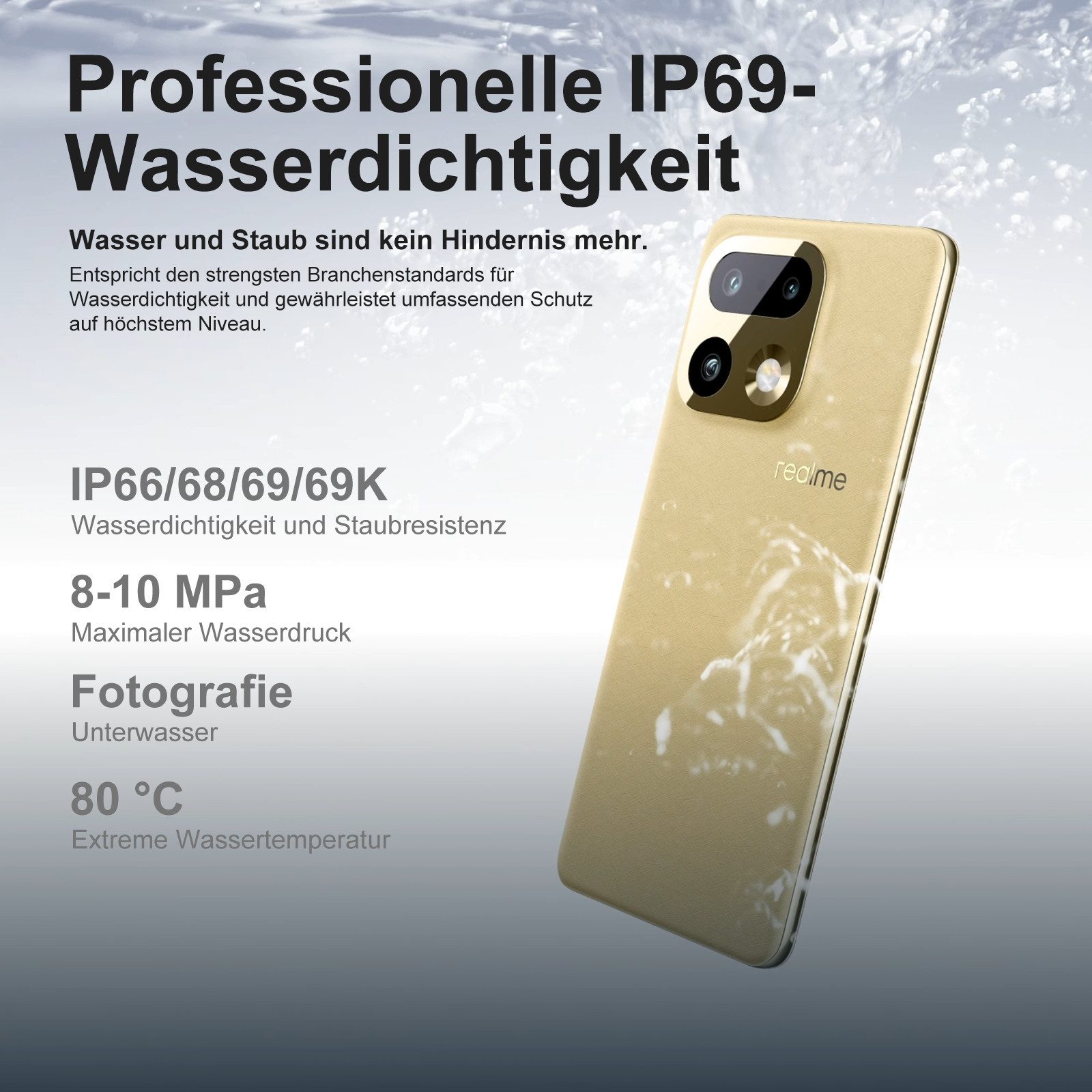 Realme Realme 16 Pro+ 5G 6,8" 144Hz 7000mAh Akku 80W Smartphone (6.8 Zoll, 256 GB Speicherplatz, 200MP OIS Kamera)