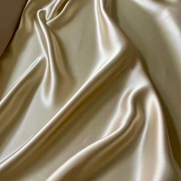 Kissenbezug Seidenkissenbezug aus reiner Maulbeerseide, Taupe & White, orignee (1 Stück), 100% Seide