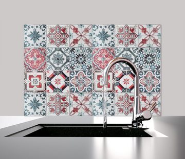 queence Küchenrückwand Portugal Style - Spritzschutz Wandschutz für Herd & Spüle, (1-tlg), 60x40x0,3 cm - Hitzebeständig - Herdspritzschutz - Alu-Dibond