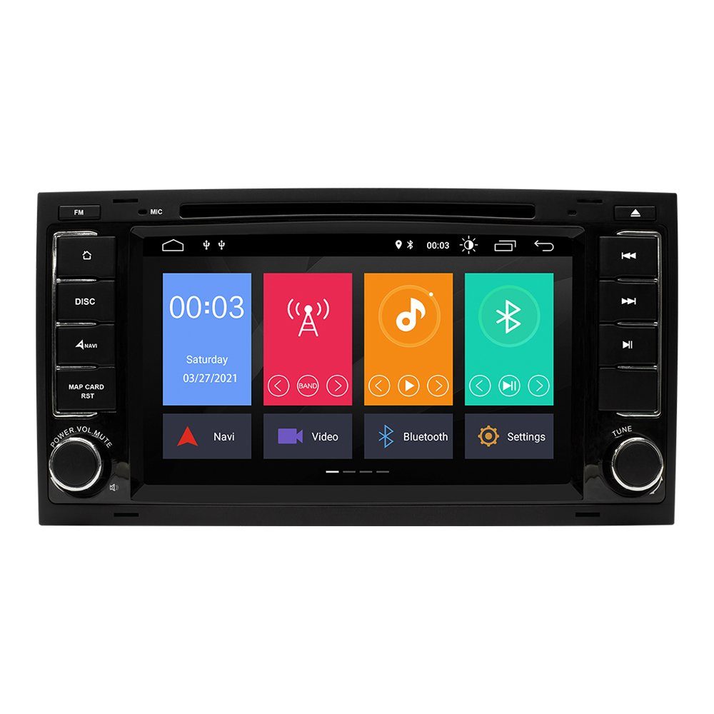 GABITECH 7" Android 11 Autoradio GPS Für VW Touareg Transporter T5 Multivan  Autoradio