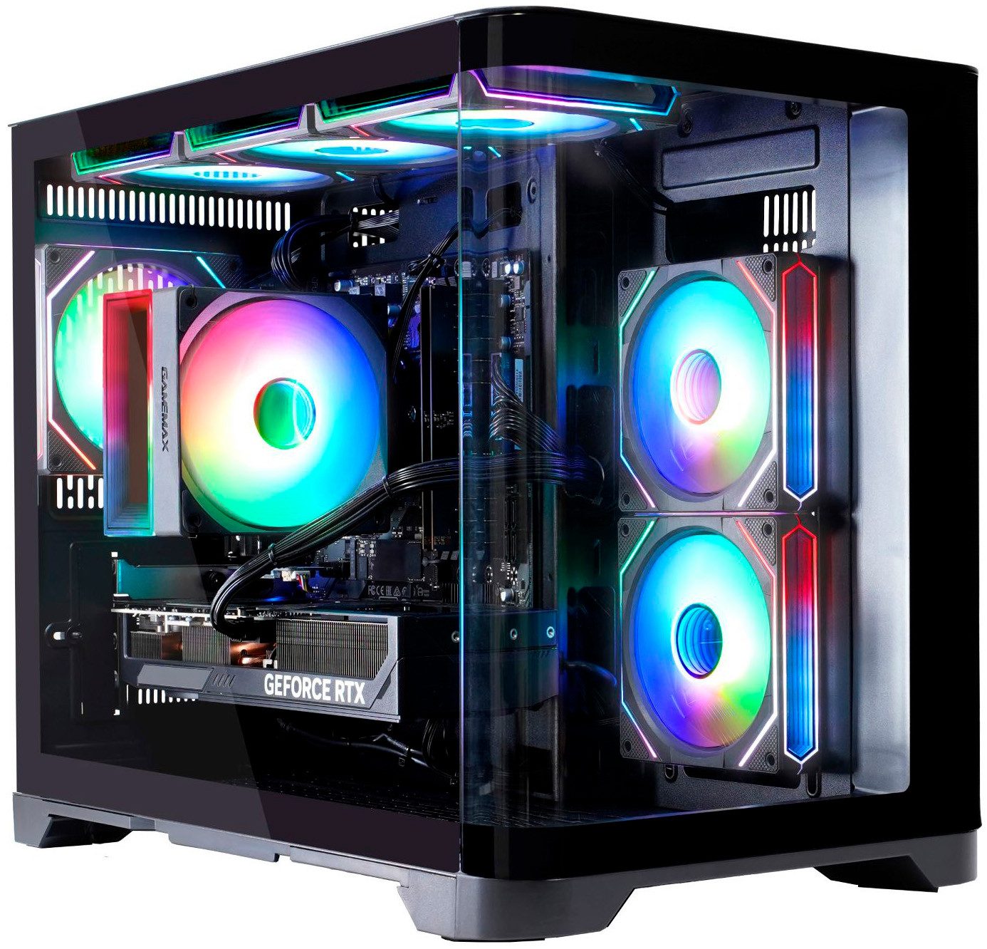 GAMEMAX MegaDeal HYPE-M BK 2836 AMD Ryzen 5 9600X 16GB DDR5 1TB SSD RTX 5060Ti Gaming-PC-Komplettsystem (34", AMD Ryzen 5 9600X, RTX 5060 Ti, 16 GB RAM, 1000 GB SSD, Windows 11, DDR5 RAM + MSI MAG 342CQR E2 Curved Monitor 86cm (34)
