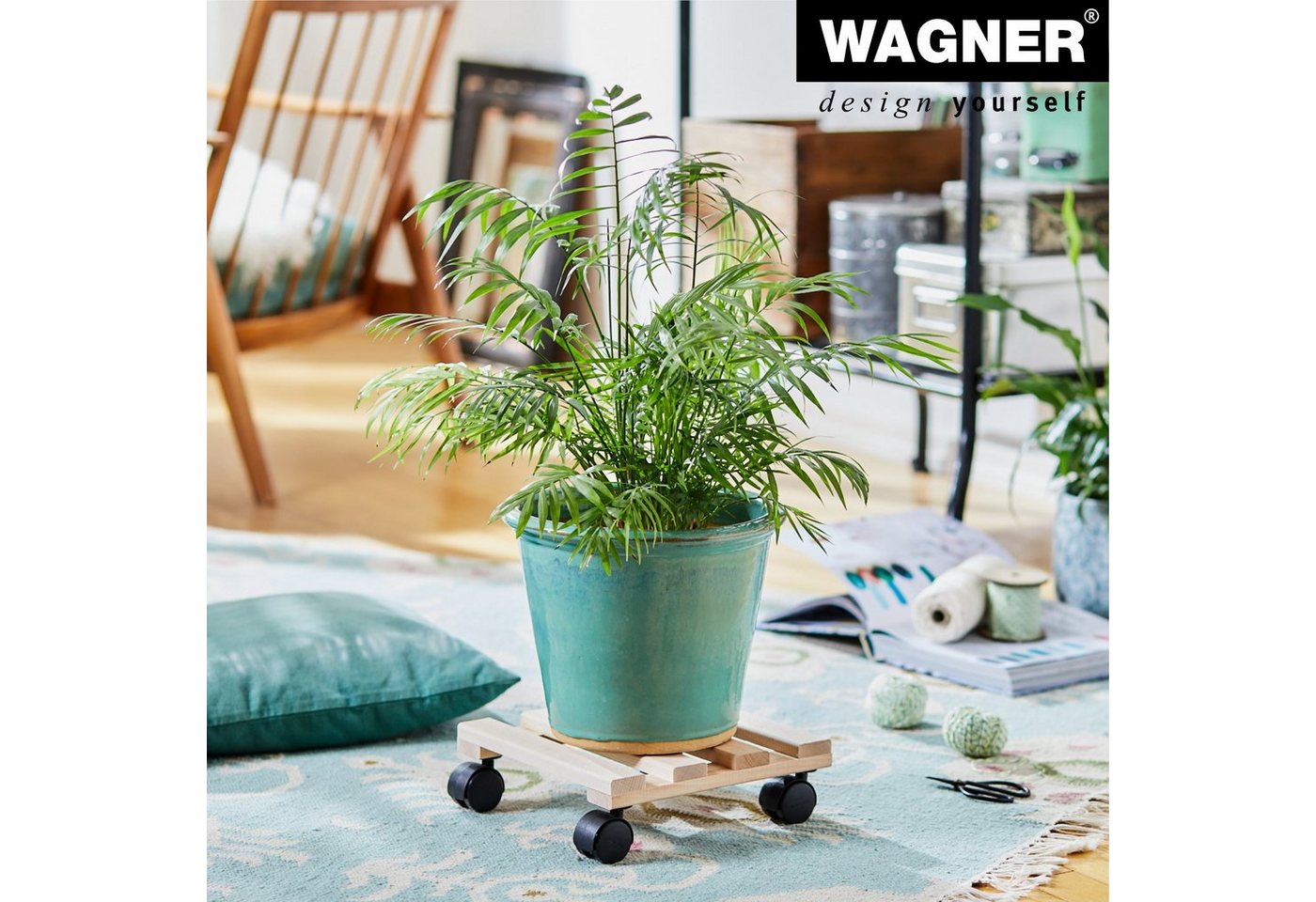 Thumbnail - WAGNER design yourself Pflanzenroller PALETTI in diversen Größen I für Innenbereich I rund & eckig I softe & harte Rolle...