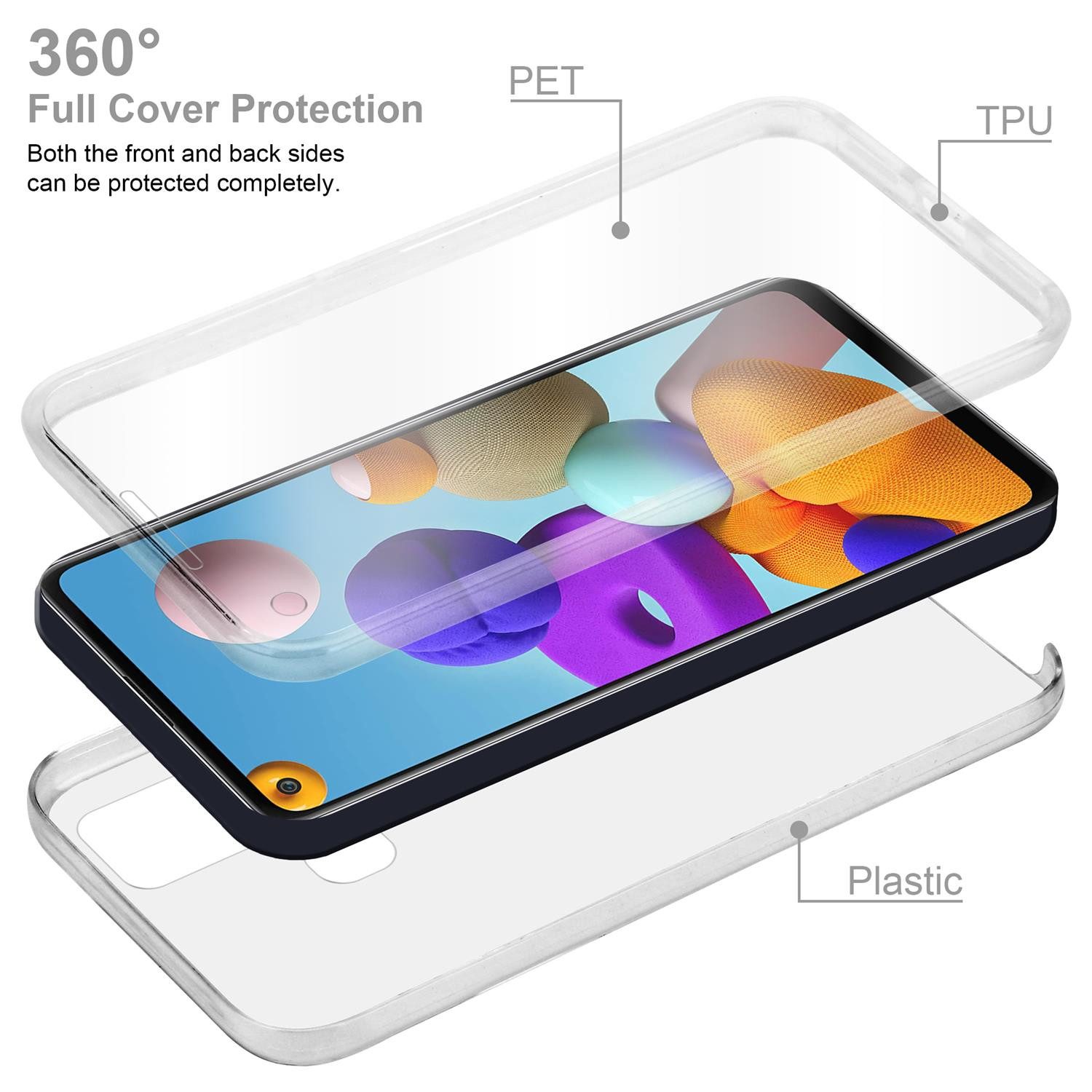 Cadorabo Handyhülle für Samsung Galaxy A21s Hülle Samsung Galaxy A21s, Flexible Case Handy Schutzhülle - Hülle - Back Cover 360° Grad