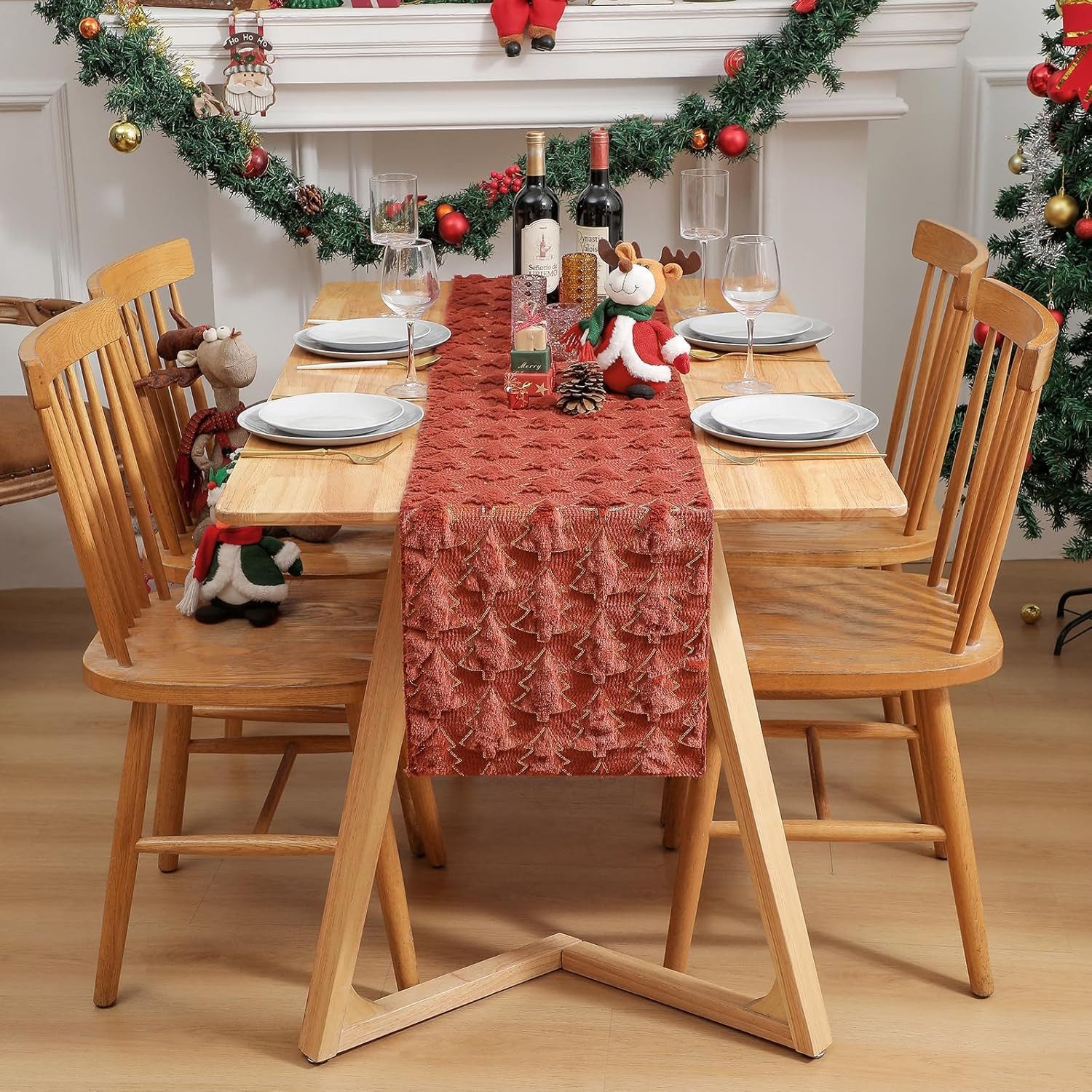 Kaket Tischläufer Weihnachten, Plüsch Gold Pailletten günstig online kaufen