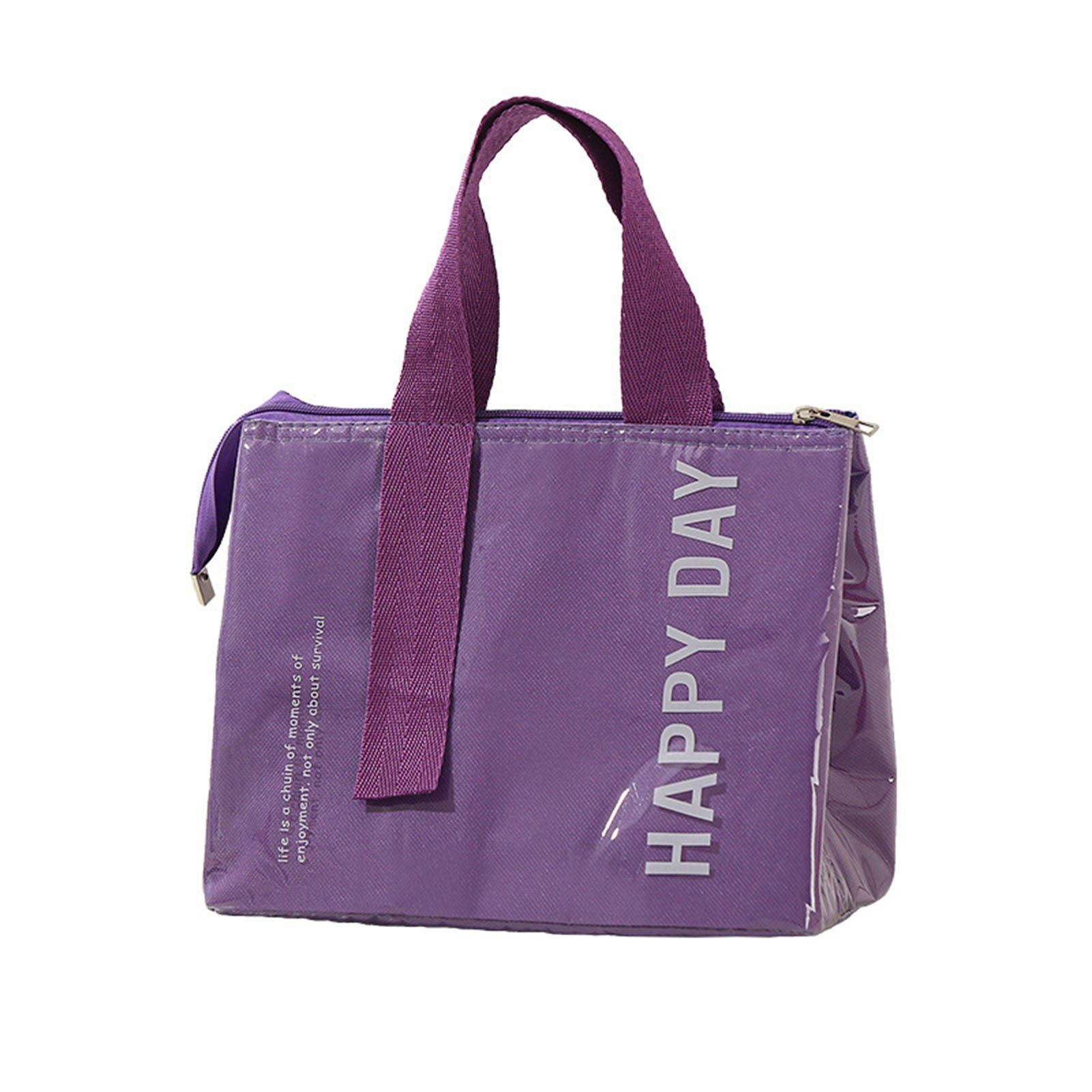 Blusmart Picknickkorb Isolierte Bento-Tasche Für Große Kapazität, Wasserdicht Das Büro, purple