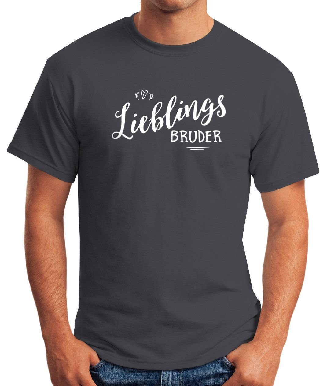 MoonWorks Print-Shirt Herren T-Shirt Lieblingsbruder Geschenk günstig online kaufen