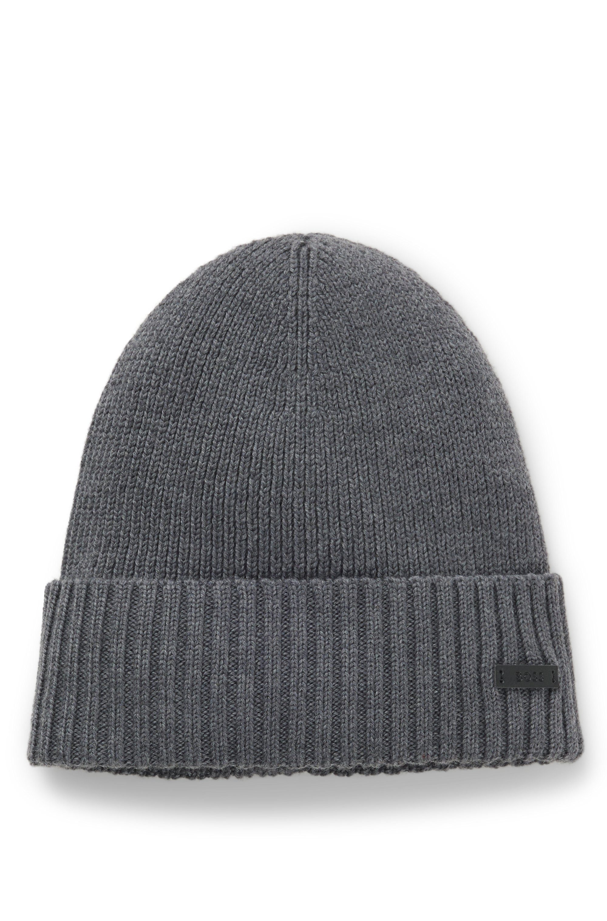 BOSS Beanie Fati aus Rippenstrick, unisex