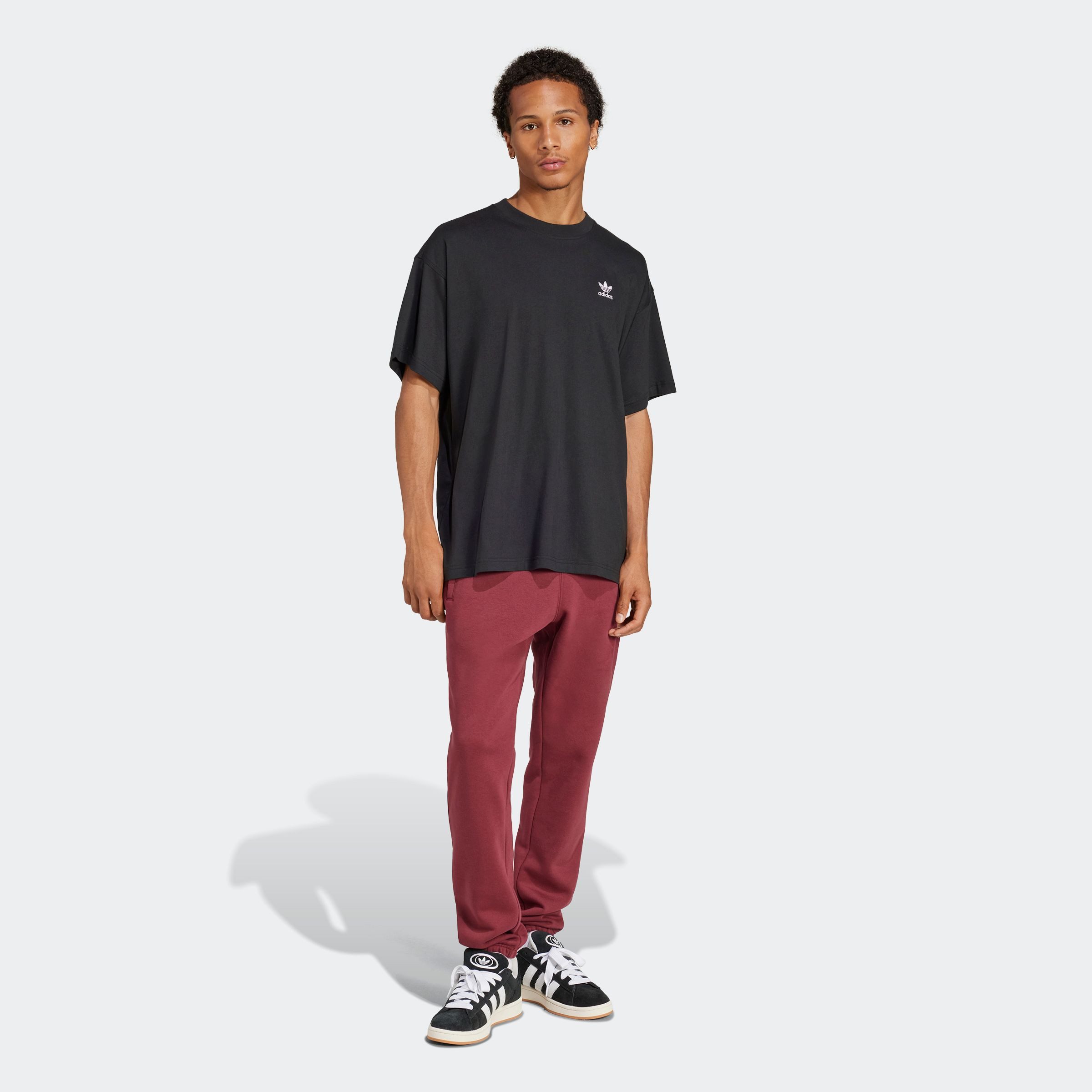 adidas Originals T-Shirt TREFOIL ESSENTIALS OVERSIZED mit geripptem Rundhalsausschnitt, Kurzarm, ohne Verschluss – Bild 5 von 5