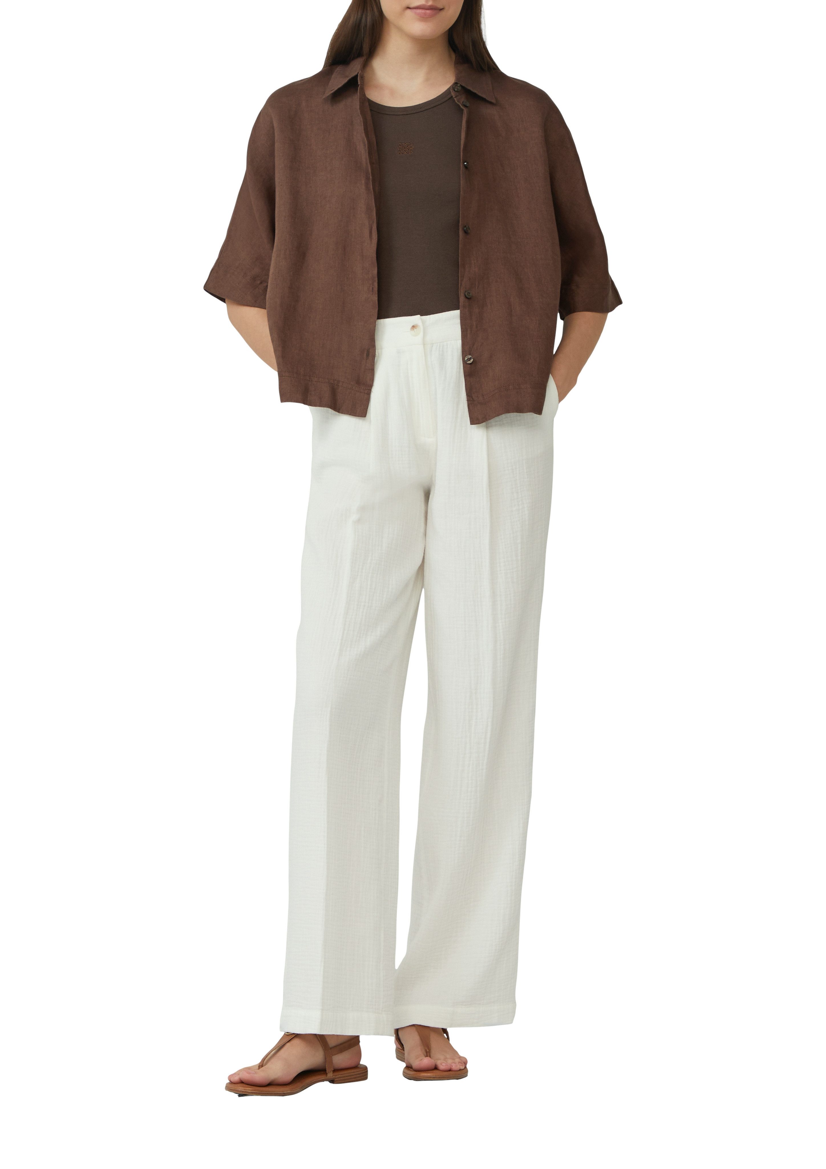 s.Oliver Hemdbluse mit Knopfleiste und Hemdblusenkragen günstig online kaufen