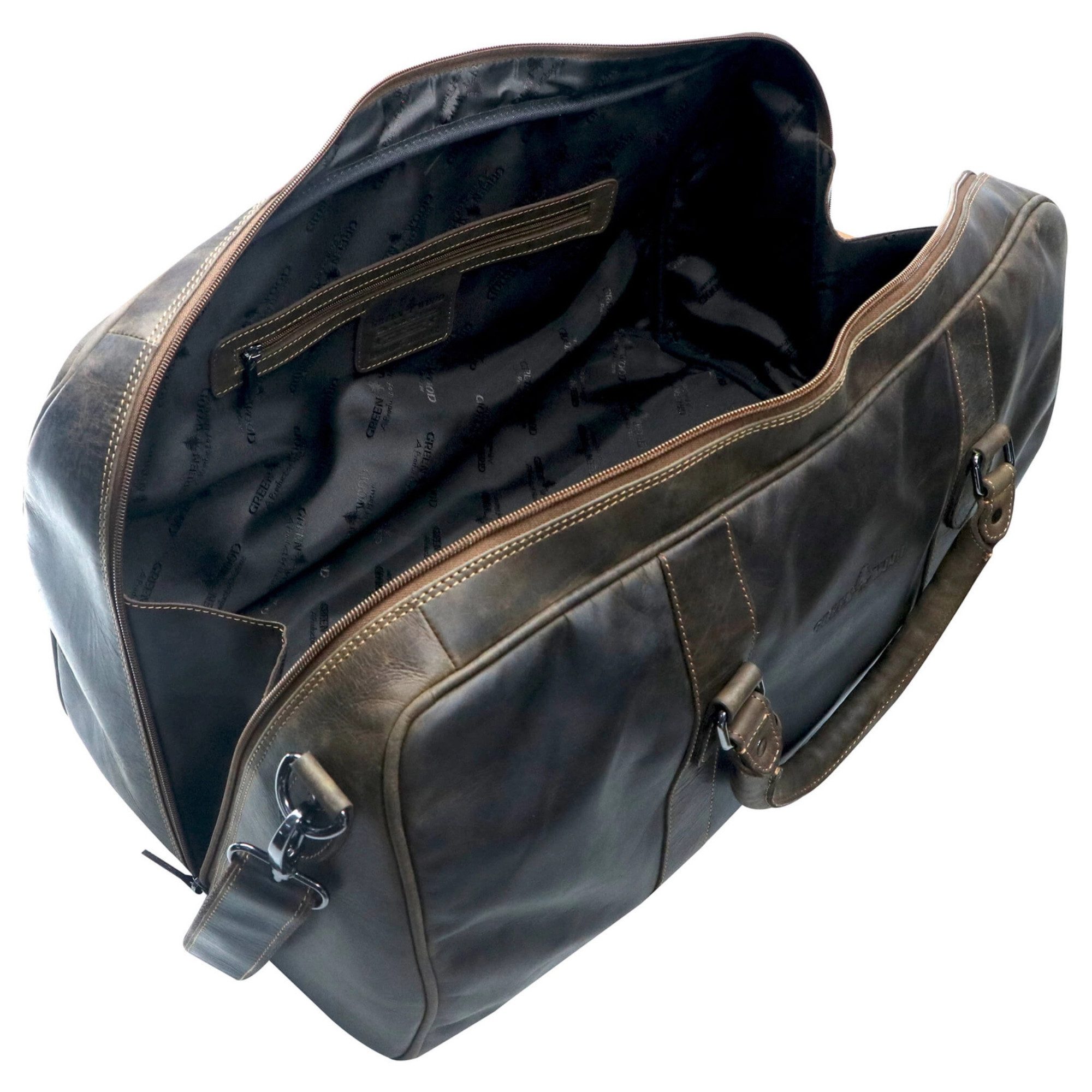 GREENWOOD Weekender Echtleder Reisetasche Unisex Weekender, edle & robuste Rindledertasche