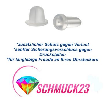schmuck23 Ohrstecker-Set 2 Paar Kinder Ohrringe Einhorn Blume 925 Silber (Set, 2 Paar Ohrringe), Mädchen Schmuck Set Kristalle