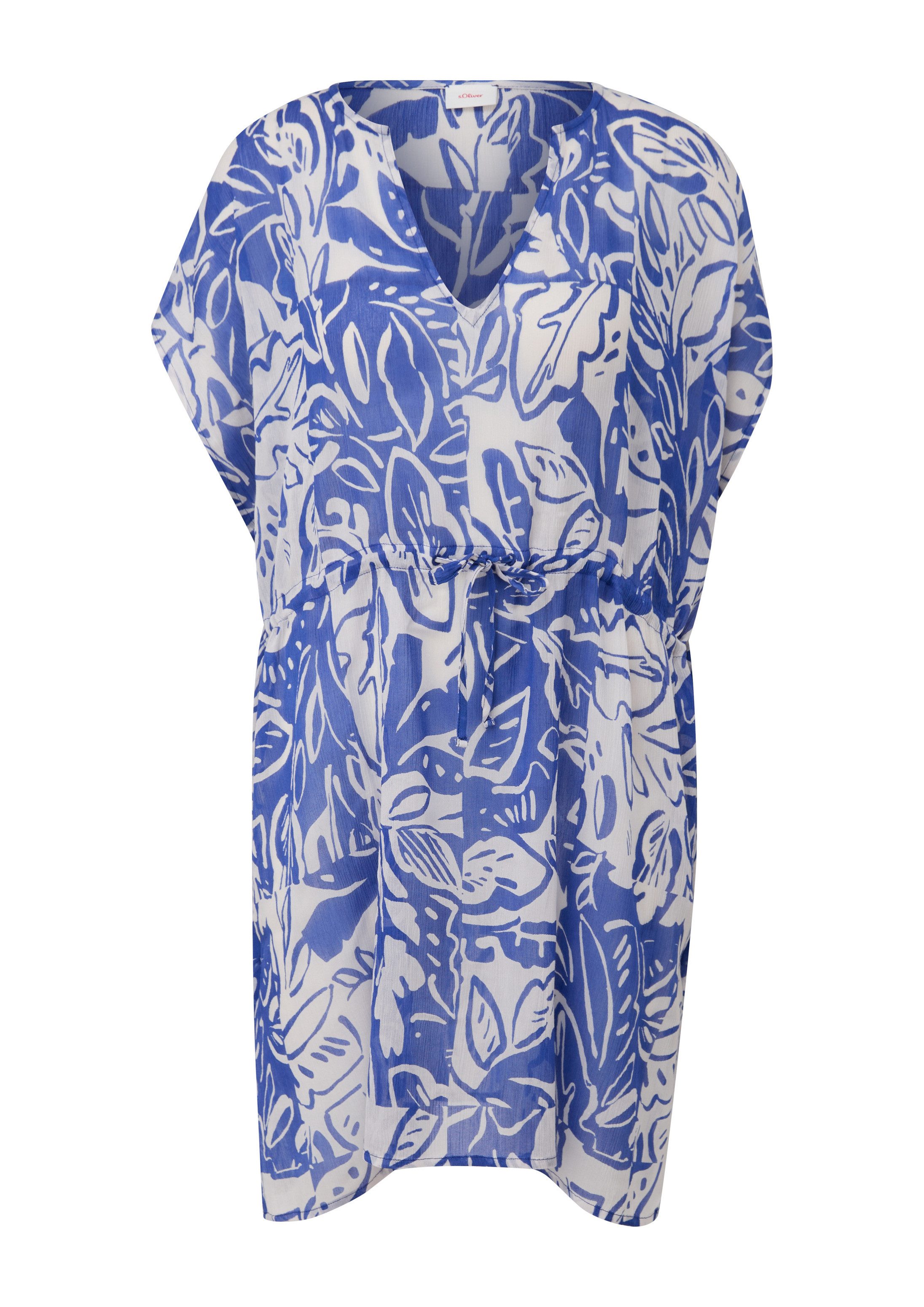 s.Oliver Poncho Indoor-Poncho Poncho mit Crêpestruktur