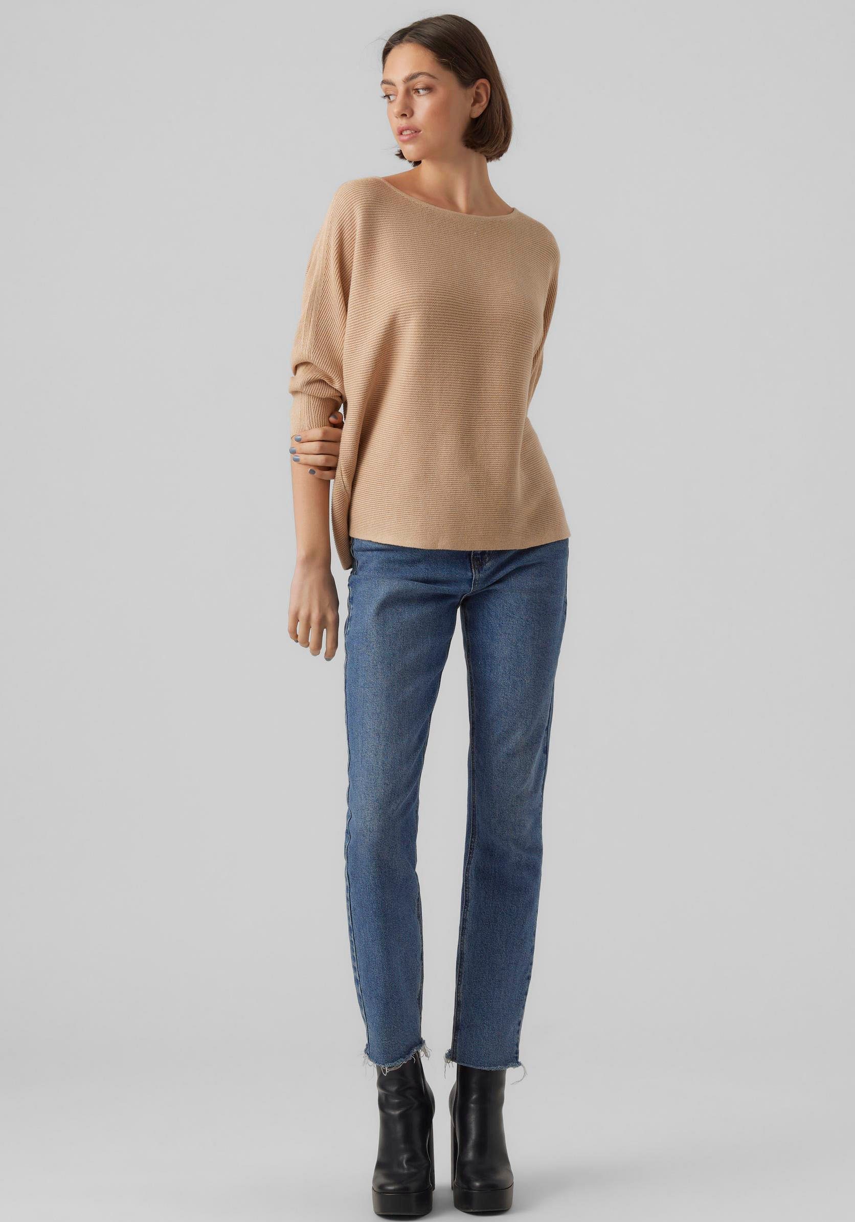 Vero Moda 3/4 Arm-Pullover NOOS 3/4 Irish MELANGE Cream BLOUSE VMNORA BOATNECK