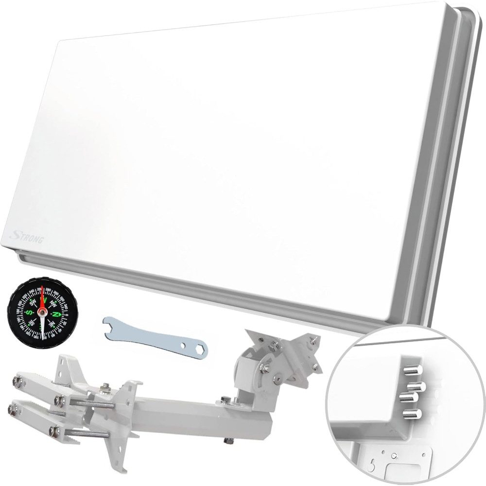 Strong SlimSat SA 64 Quad - Satellitenantenne - weiß Flachantenne (55 cm)