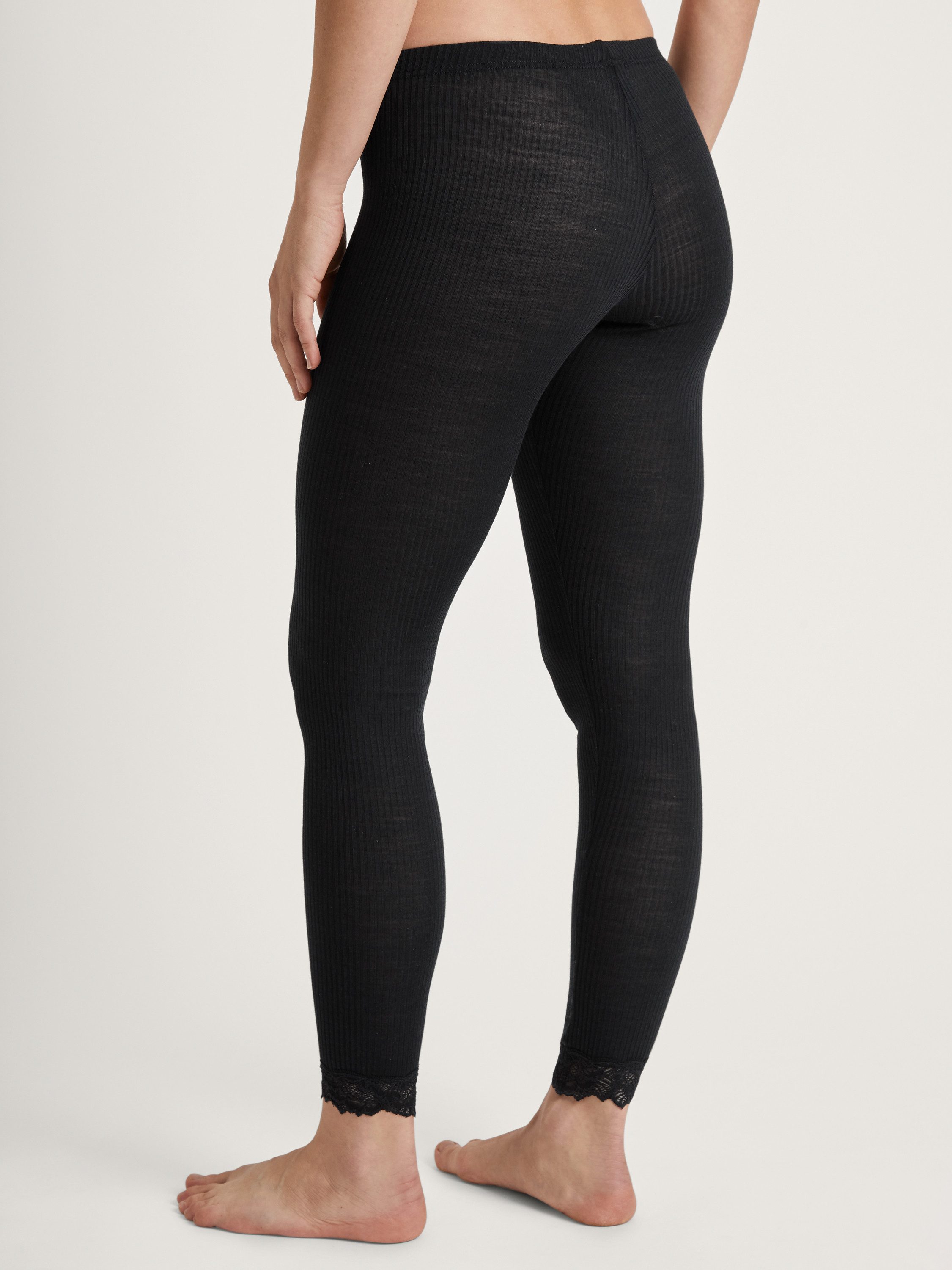 CALIDA Leggings Silky Wool Joy Damen (1-tlg) aus Wolle-Seide, Feinripp, temperaturausgleichend, geruchshemmend