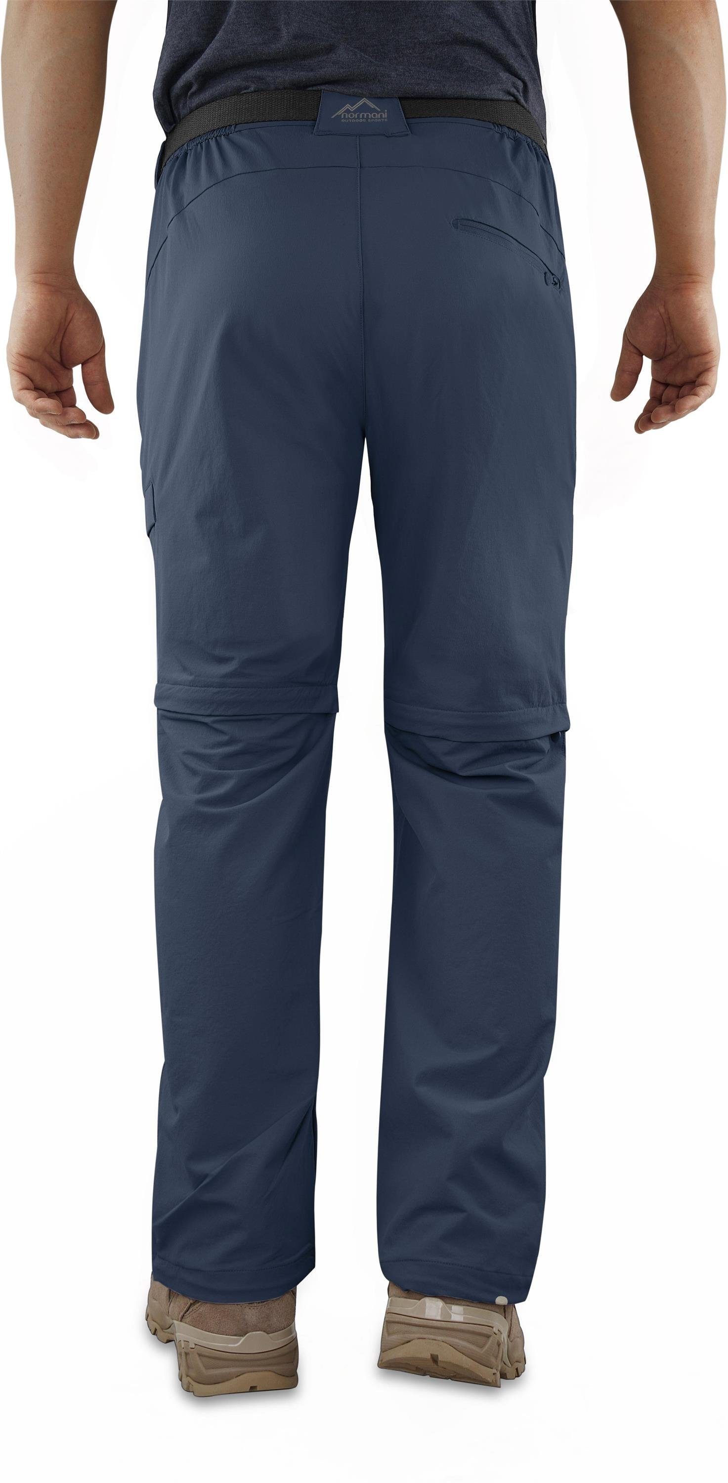 Outdoorhose Sonnenschutzfaktor Softshellhose 50+ Herren Wanderhose Zip-off-Hose Daventry mit Navy Zip-Off Sommerhose normani 2-in-1