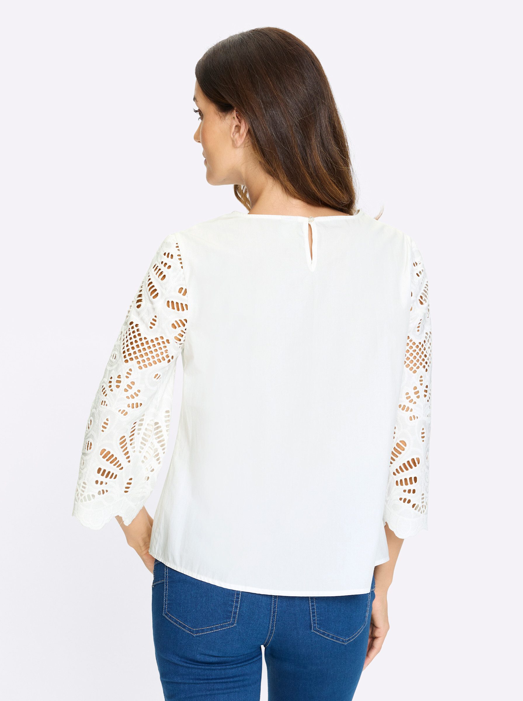 heine Klassische Bluse Spitzen-Bluse 3/4-Arm günstig online kaufen