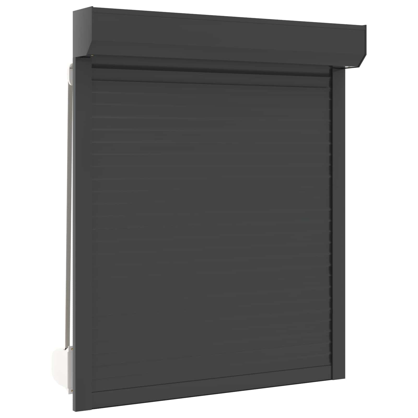 vidaXL Fensterladen Rollladen Anthrazit 100 x 120 cm Aluminium und Polyurethan, BxH: 14x120 cm, (1-St)
