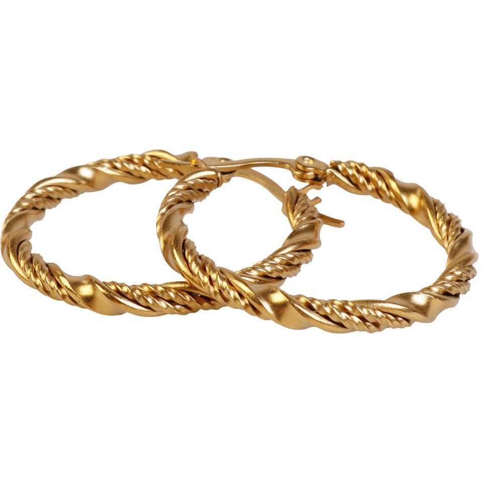 Capelli New York Ohrring-Set im strukturiertes Design – Edelstahl, 18K vergoldet