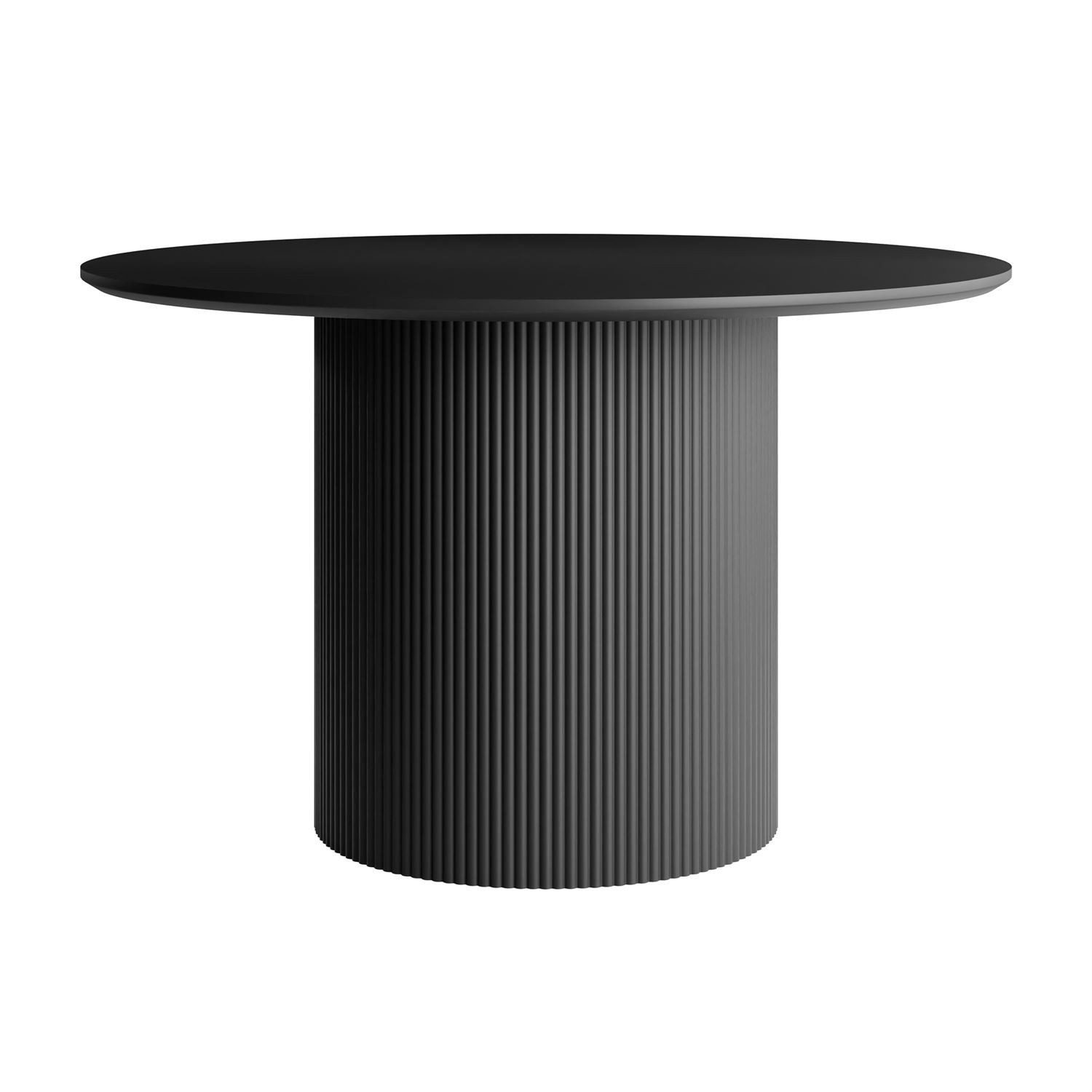 yourhouse24 Esstisch Runder Esstisch ORI 120 cm mit geriffelter Struktur (1 Tisch), Riffelsockel, Breite 120 cm