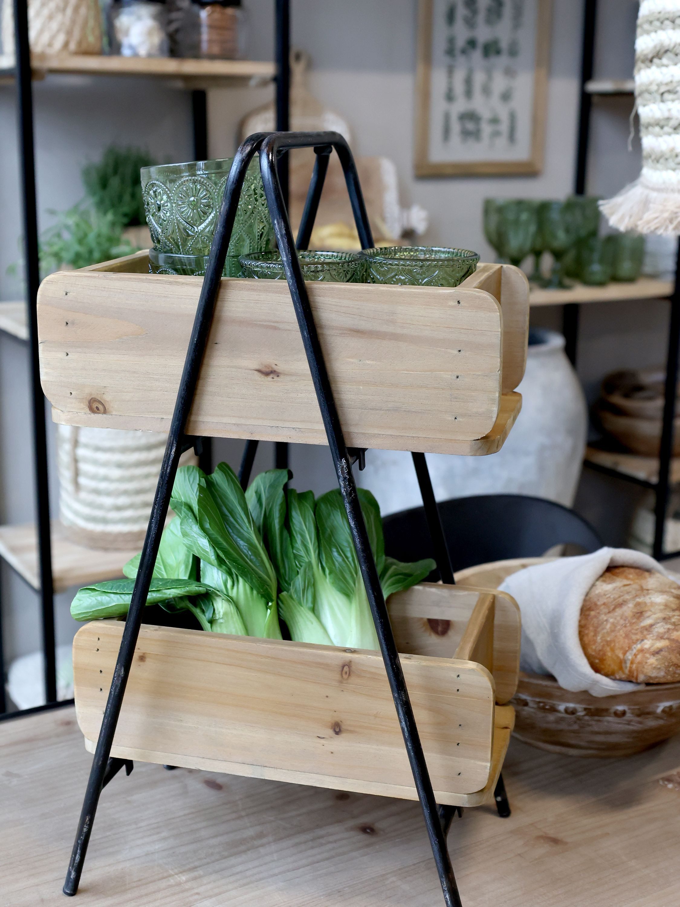Chic Antique Zubehöraufbewahrungsständer Chic Antique Ständer Halter Etagere mit 2 Ziegelformen