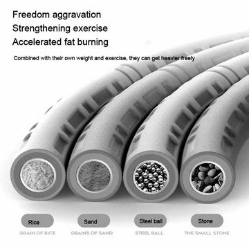SHG Hula-Hoop-Reifen 8 teilig bis 94 cm, Edelstahlkern befüllbar 0,8 - 4 kg, 94 Durchmesser, zum Zusammenstecken