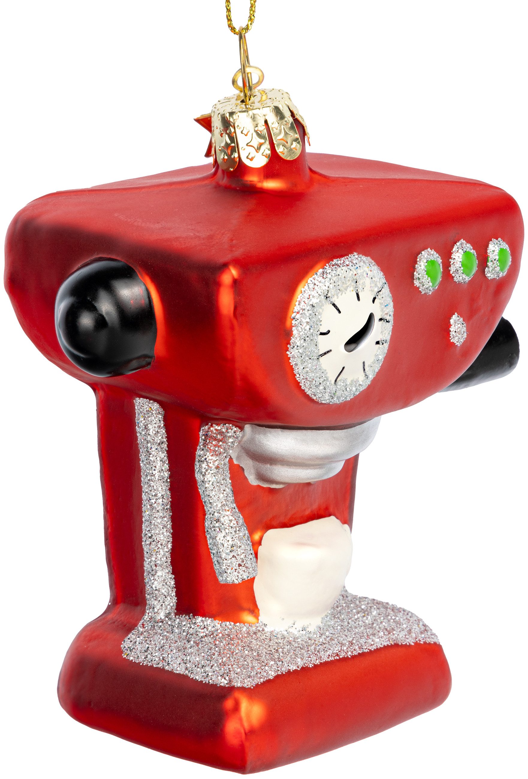 SIKORA Christbaumschmuck Espresso Maschine besondere Weihnachtskugel Glas A günstig online kaufen