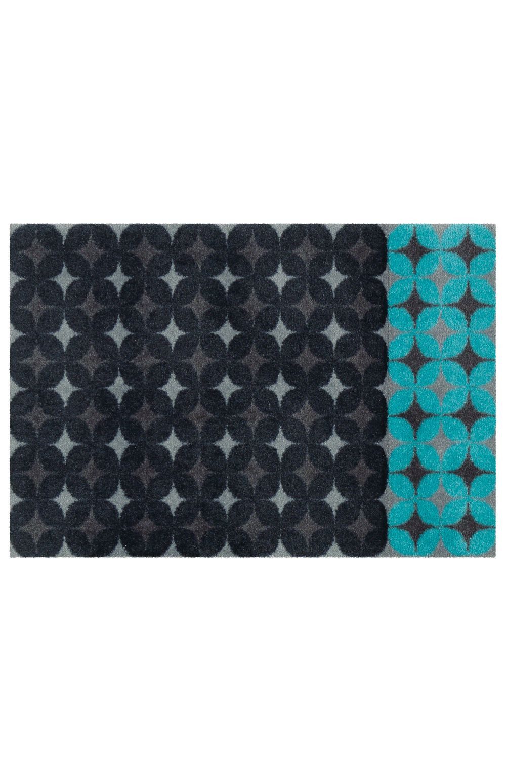 Teppich Boss Teppich Kurzflor Teppich Lara Mat 50 - Anthrazit / Blau, rechteckig, Höhe: 9 mm