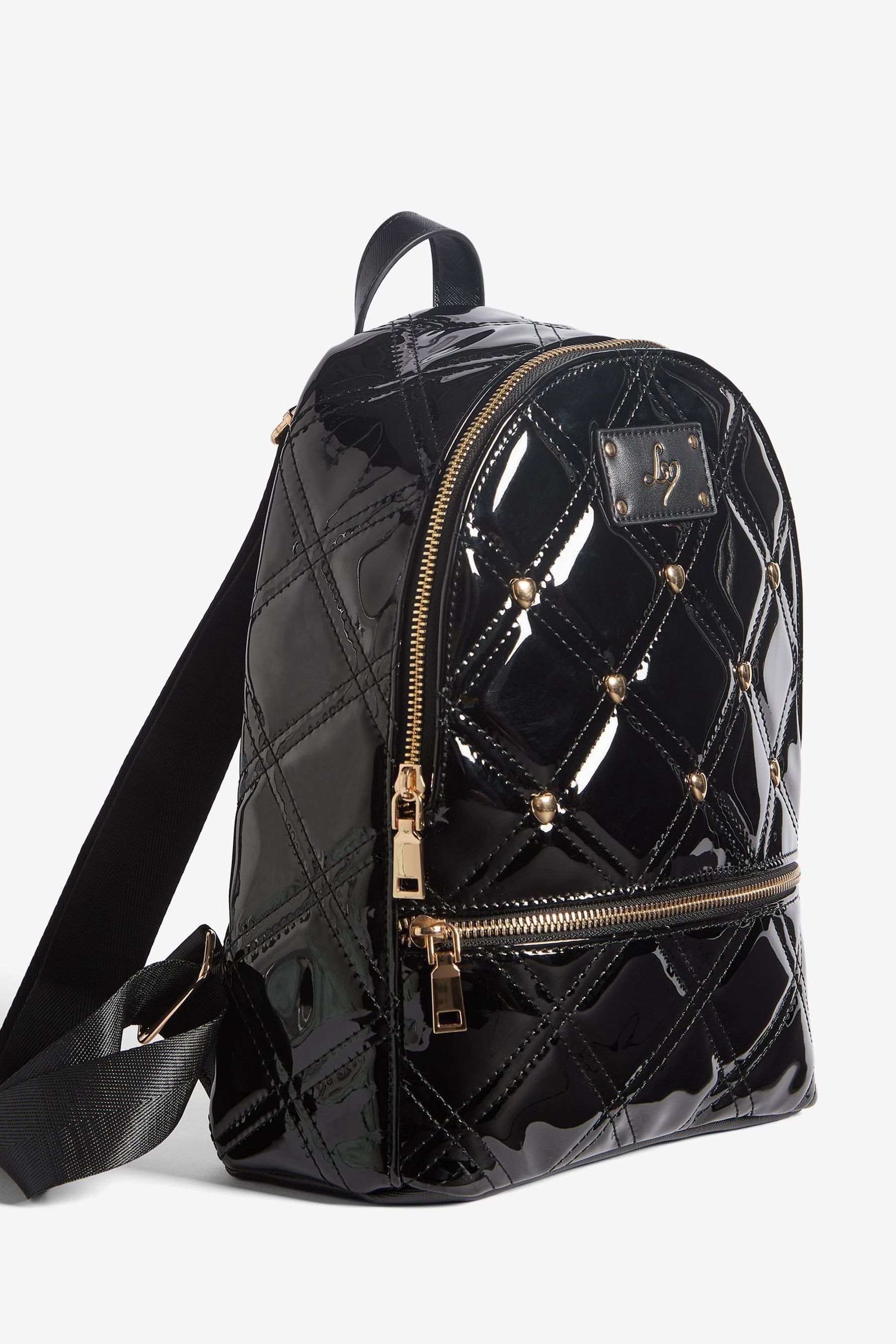 LIPSY Rucksack Lipsy Gesteppter Schulrucksack in Lackoptik (1-tlg)