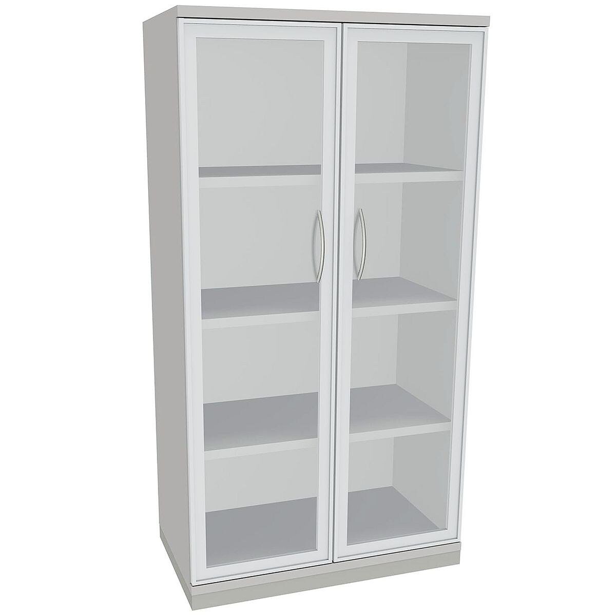 FMBUEROMOEBEL Aktenschrank Sidney Schrank mit Alurahmen und klaren Acrylglastüren