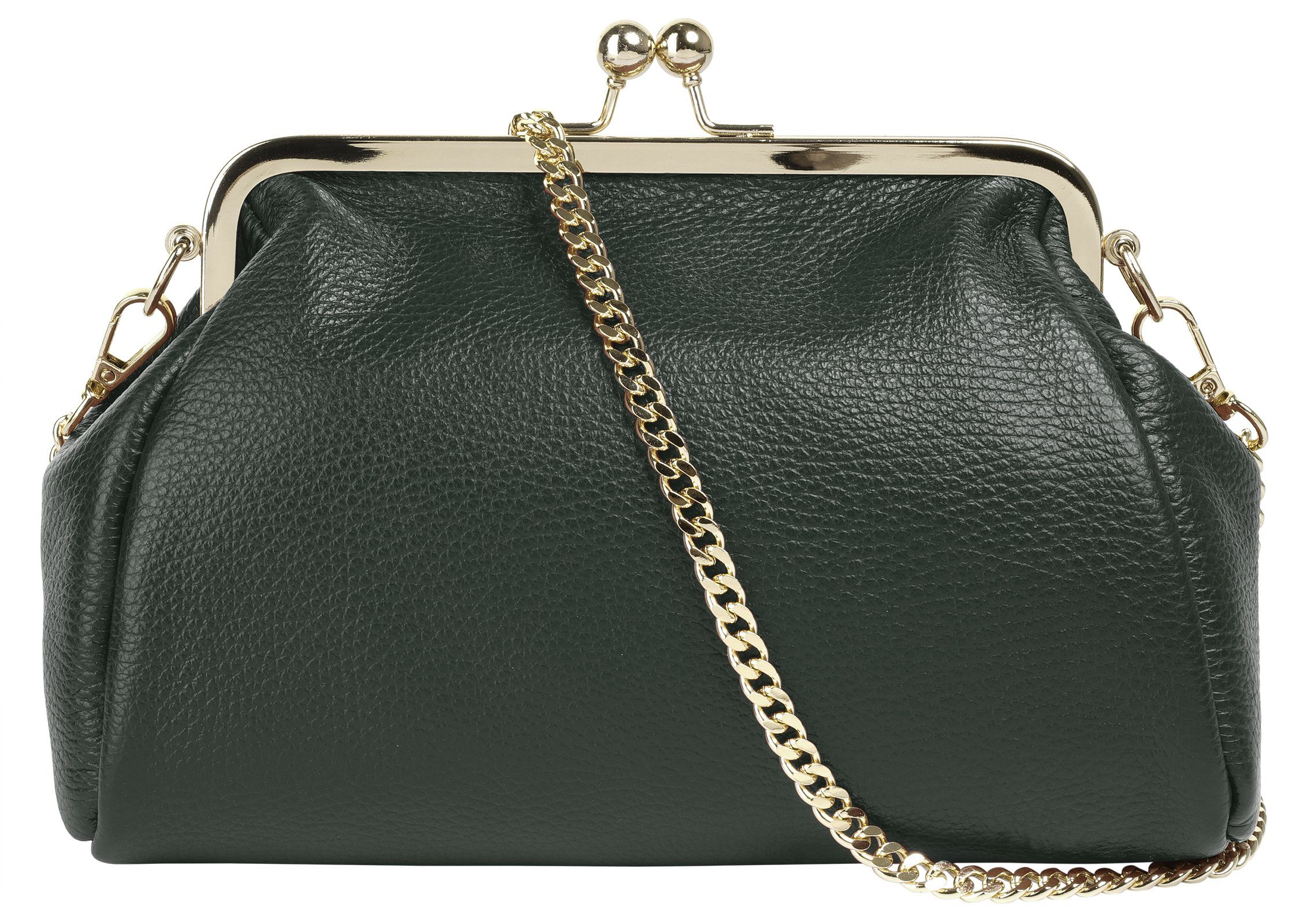 Cluty Abendtasche, echt Leder, Made in Italy