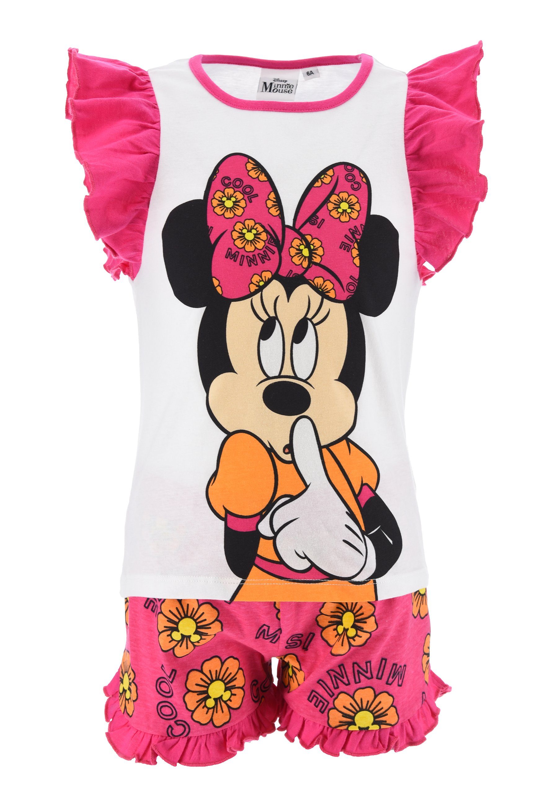 Pink tlg) Disney (2 Sommer Mouse Minnie Pyjama Schlafanzug Shorty Mädchen