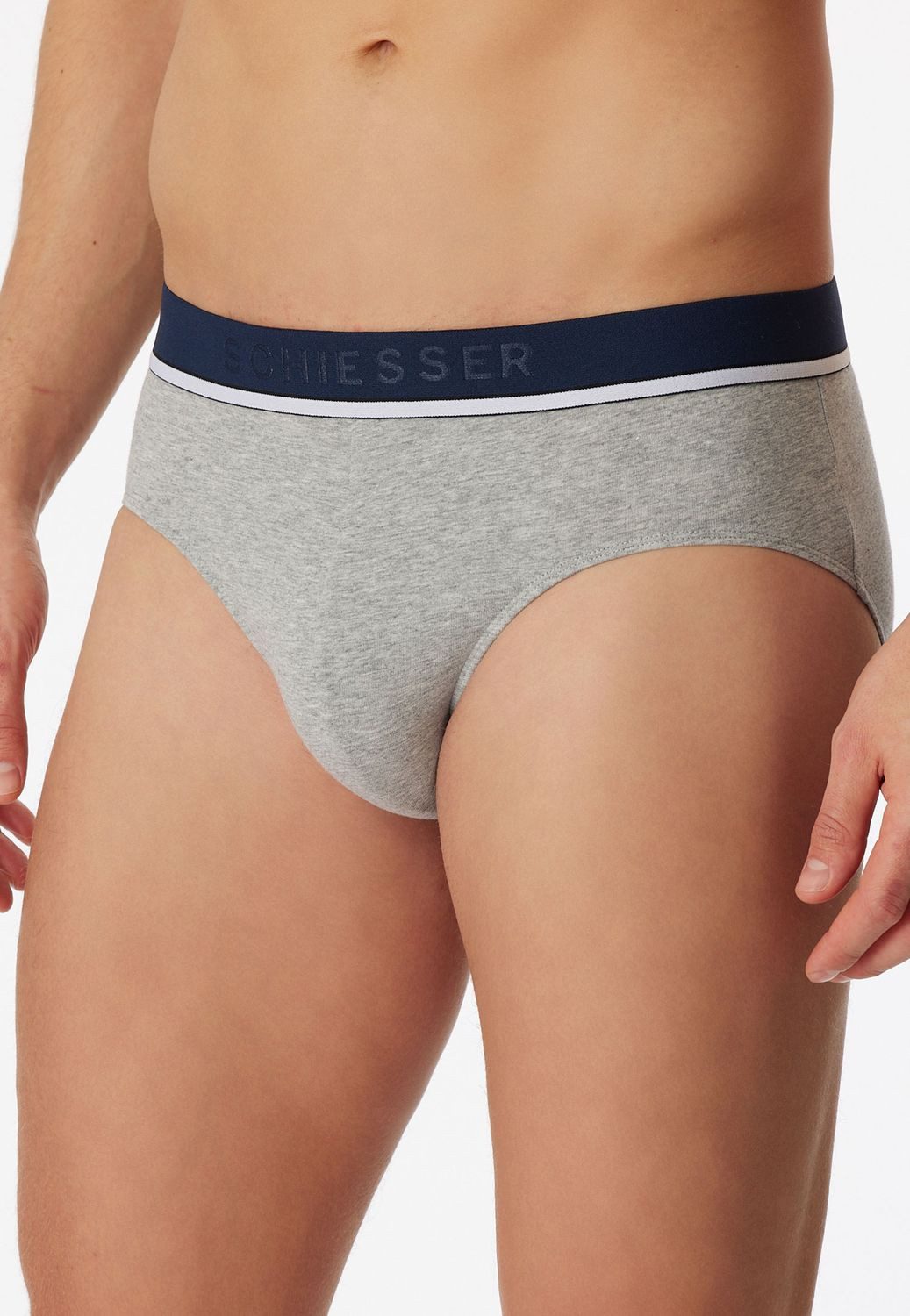 Schiesser Slip Organic Cotton mit sportlichem Webgummibund
