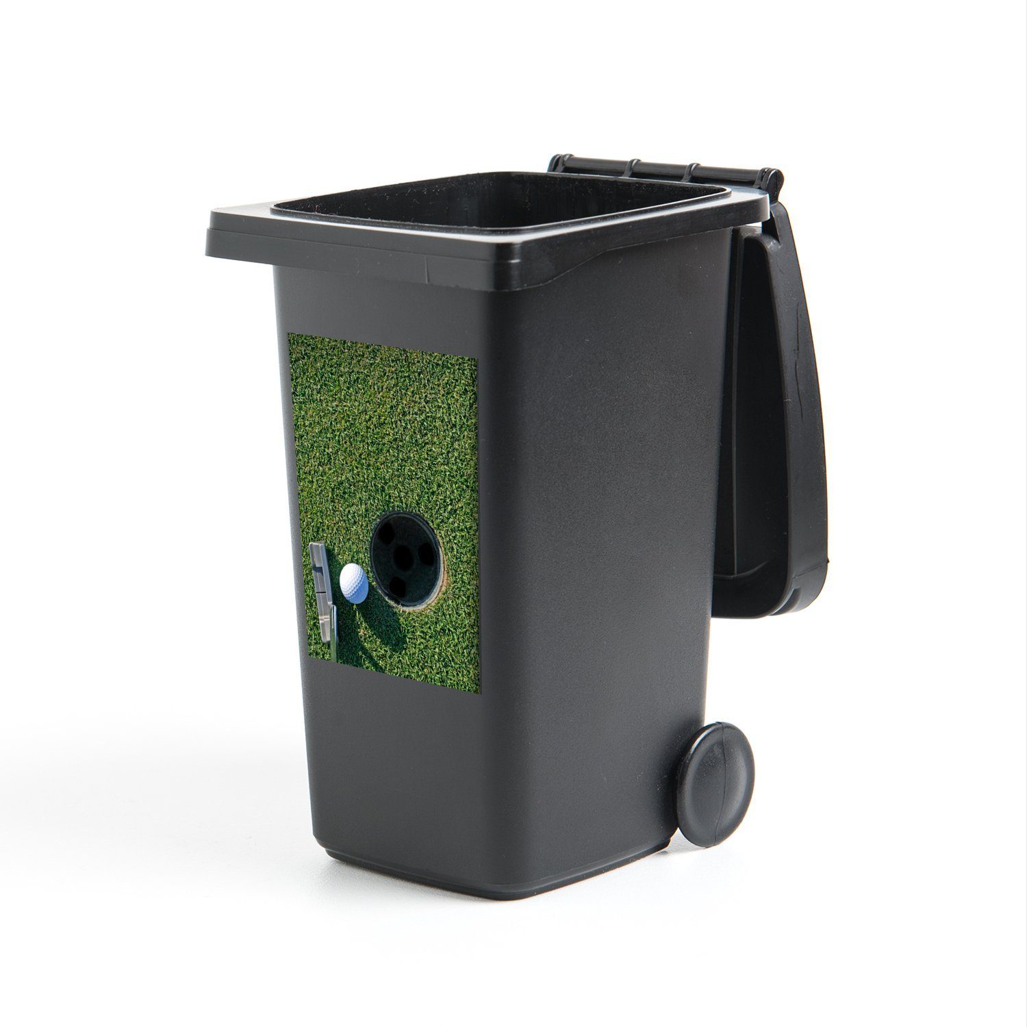MuchoWow Wandsticker Ein Putter ist ein Schlag beim Golf (1 St), Mülleimer-aufkleber, Mülltonne, Sticker, Container, Abfalbehälter | Wandtattoos