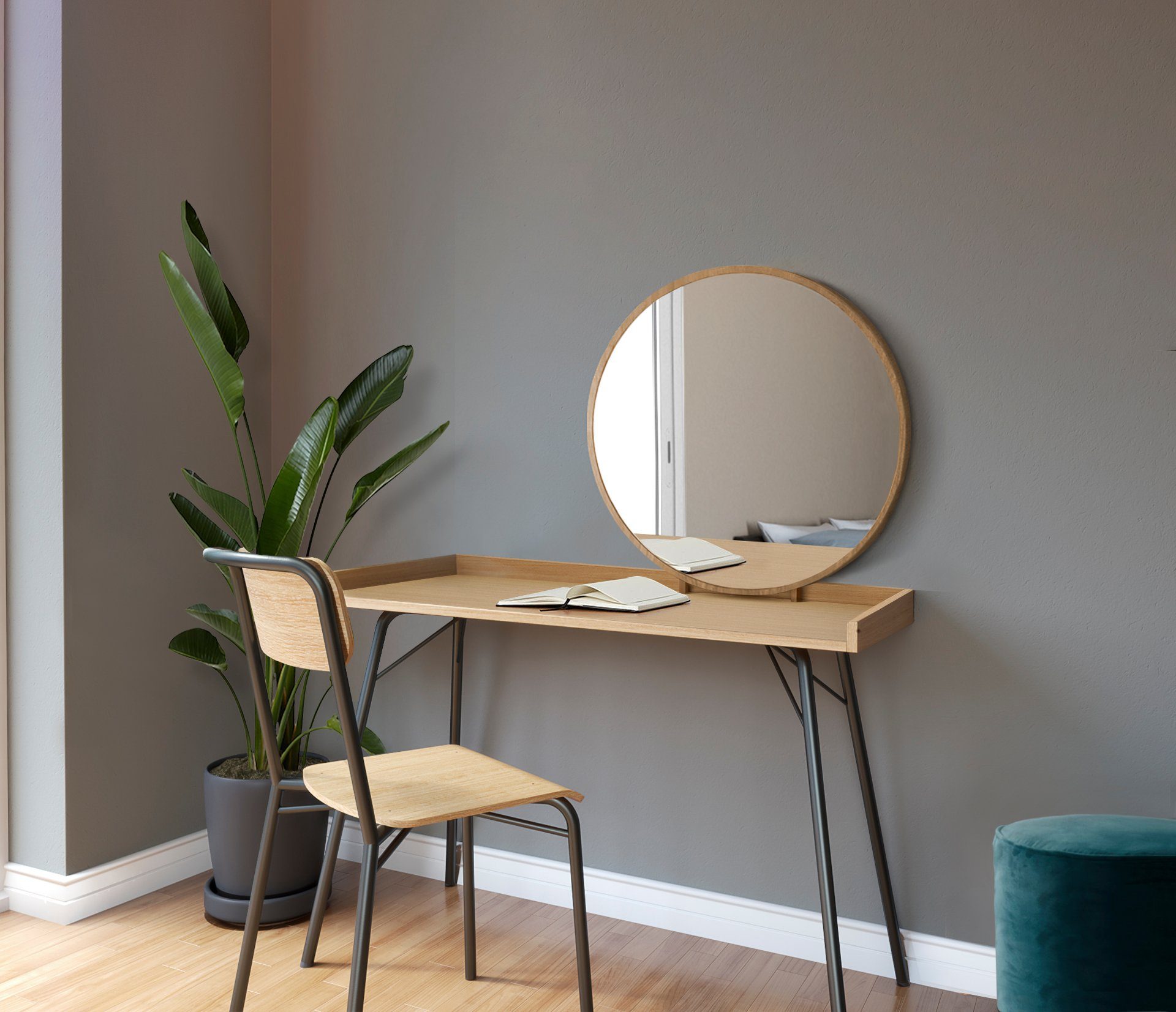 andas Schminktisch, besonderes Design, Breite 115 cm, FSC®-zertifiziert