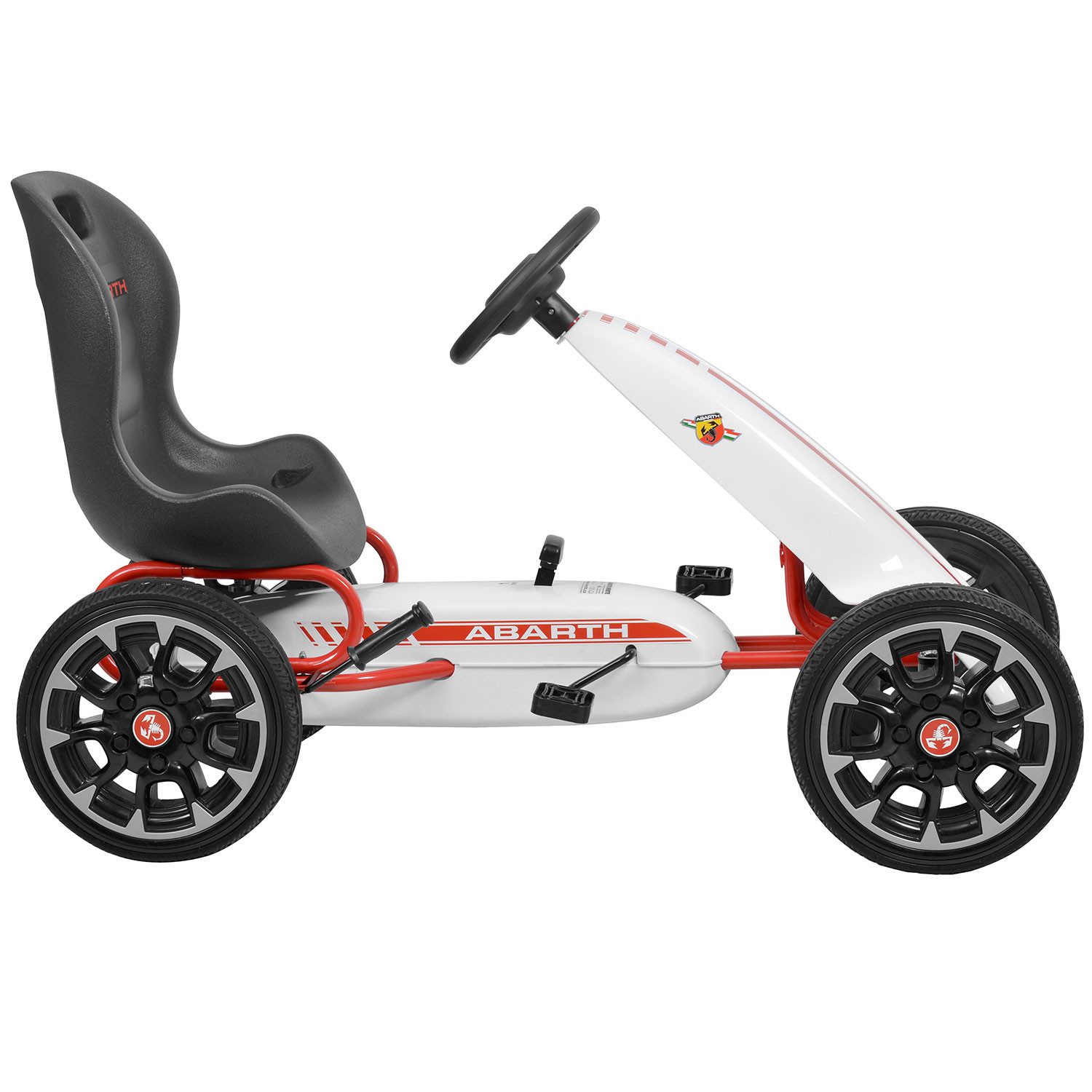 Hecht Go-Kart verstellbarer Schalensitz Handbremshebel bis 25kg, Gummireifen, Vorwärts- & Rückwärtsfahren, Kettenantrieb