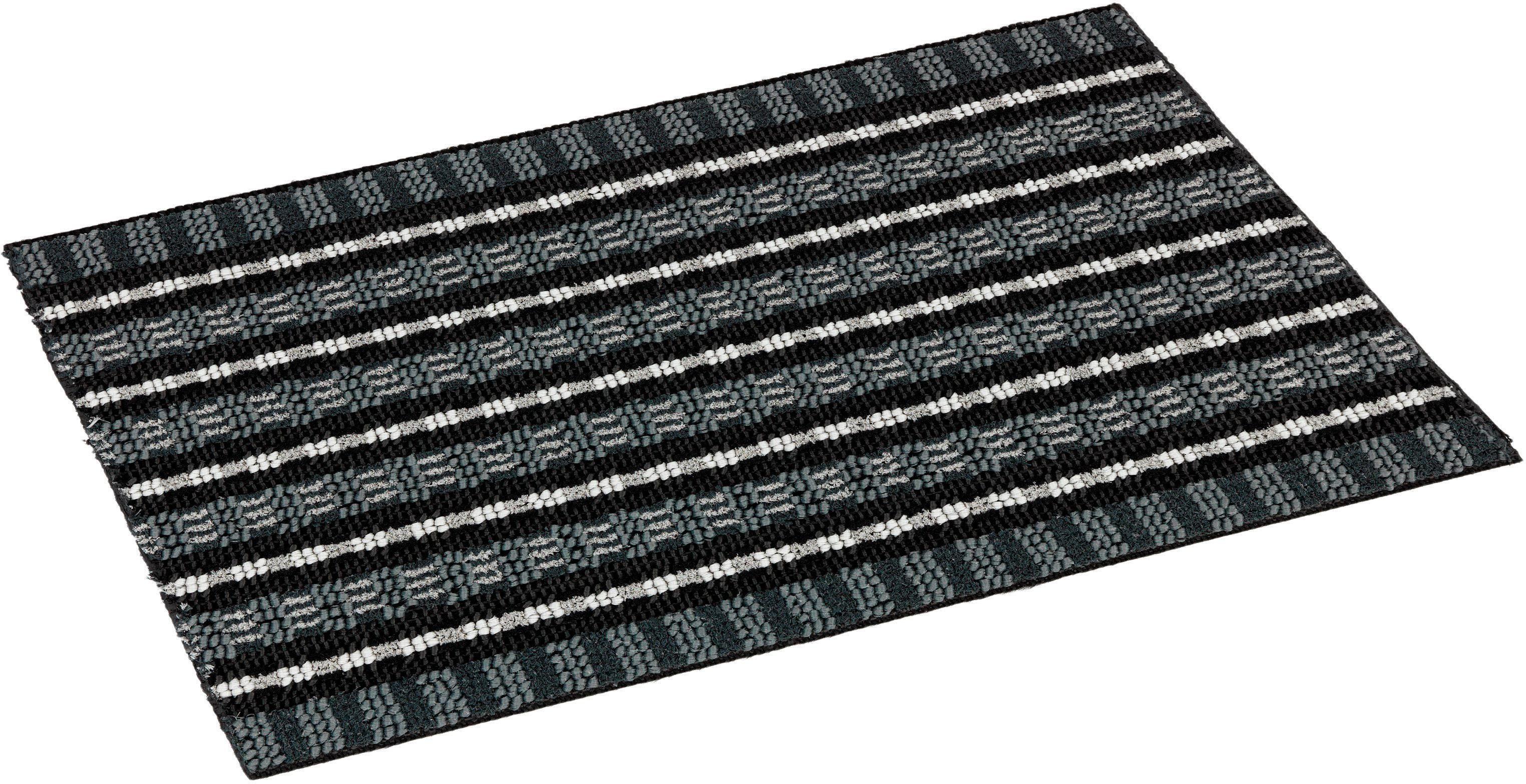Fußmatte Poly Brush 14 schwarz -und Höhe: Schmutzfangmatte, ASTRA, geeignet In rechteckig, mm, 250, Outdoor