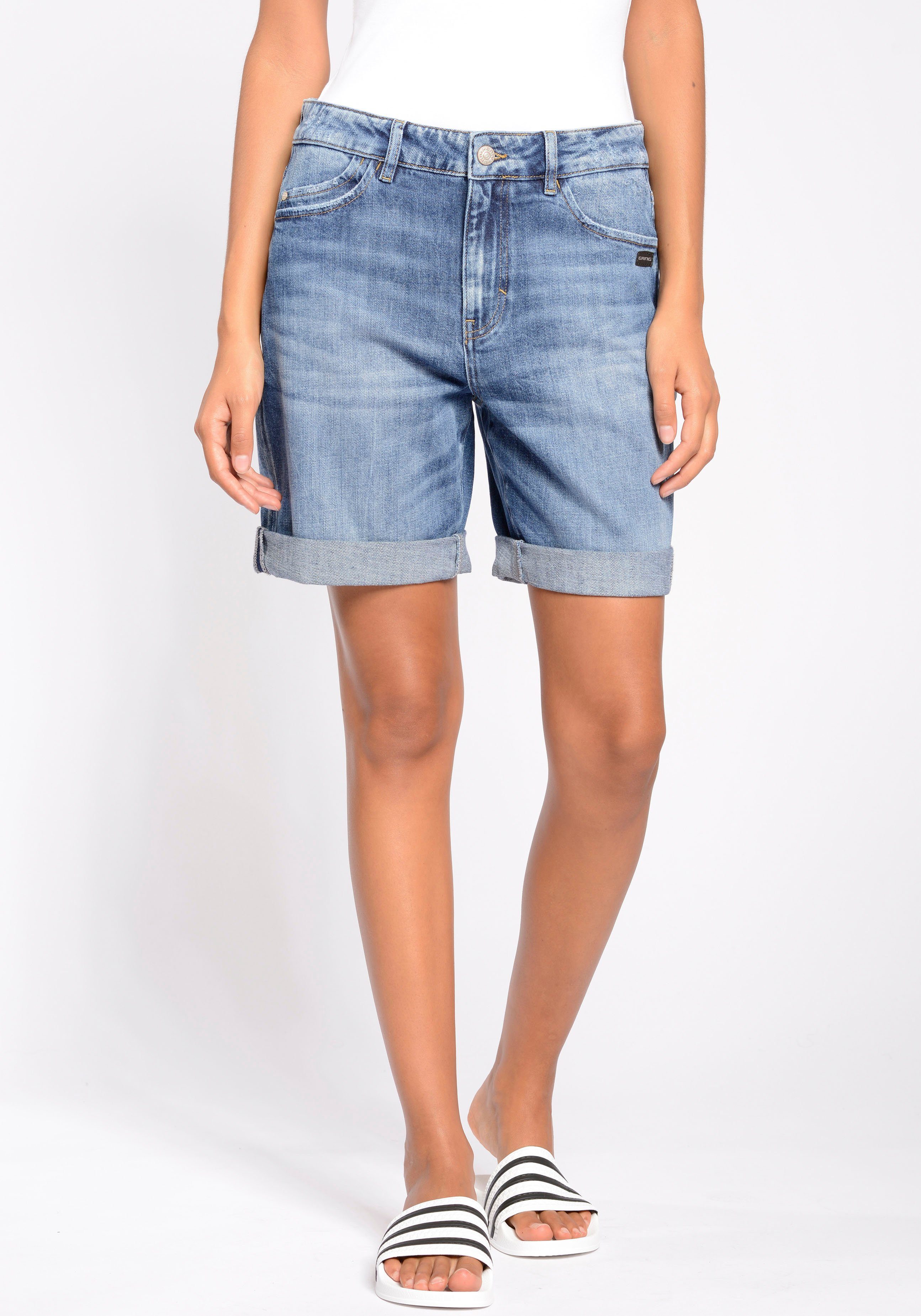 GANG Jeansshorts 94TILDA SHORTS mit Aufschlag am Saumabschluss | Jeansshorts