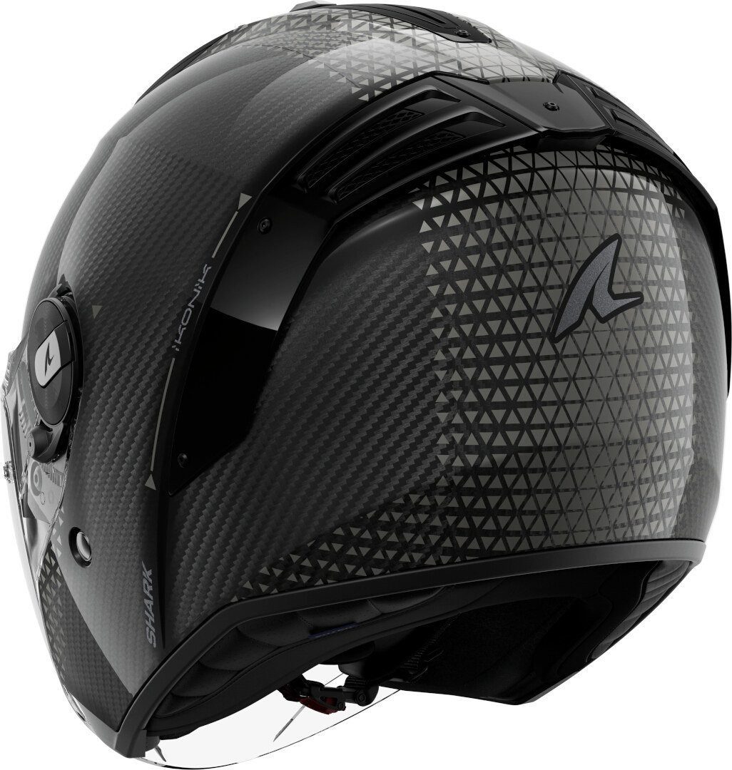 SHARK HELMETS Motorradhelm SHARK RS JET CARBON IKONIK DKU, Black Chrome, Gr. M