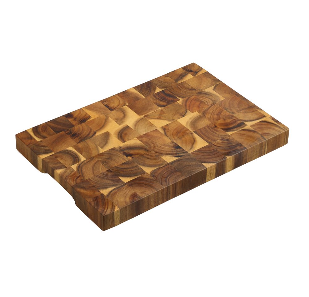 KESPER® Schneidebrett Tranchierbrett, Akazie, Stirnholz, FSC, Akazienholz, (1-St), mit Griffmulden