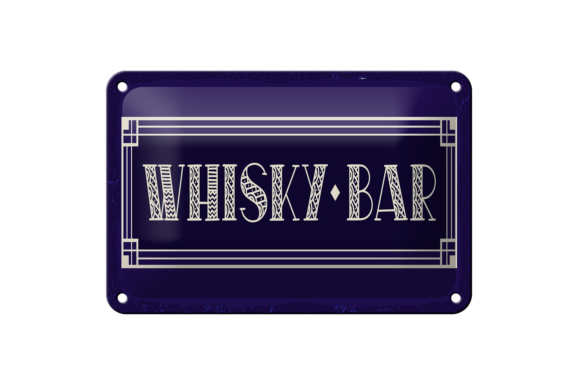 Metallschild Alkohol 18x12cm Whisky Bar
