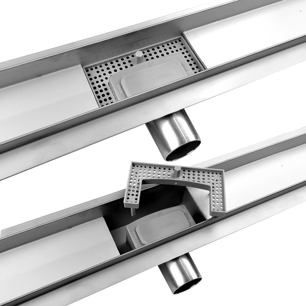 euroharry Duschrinne Duschrinne Edelstahl Bodenablauf Duschablauf Abflussrinne Rinne Bad