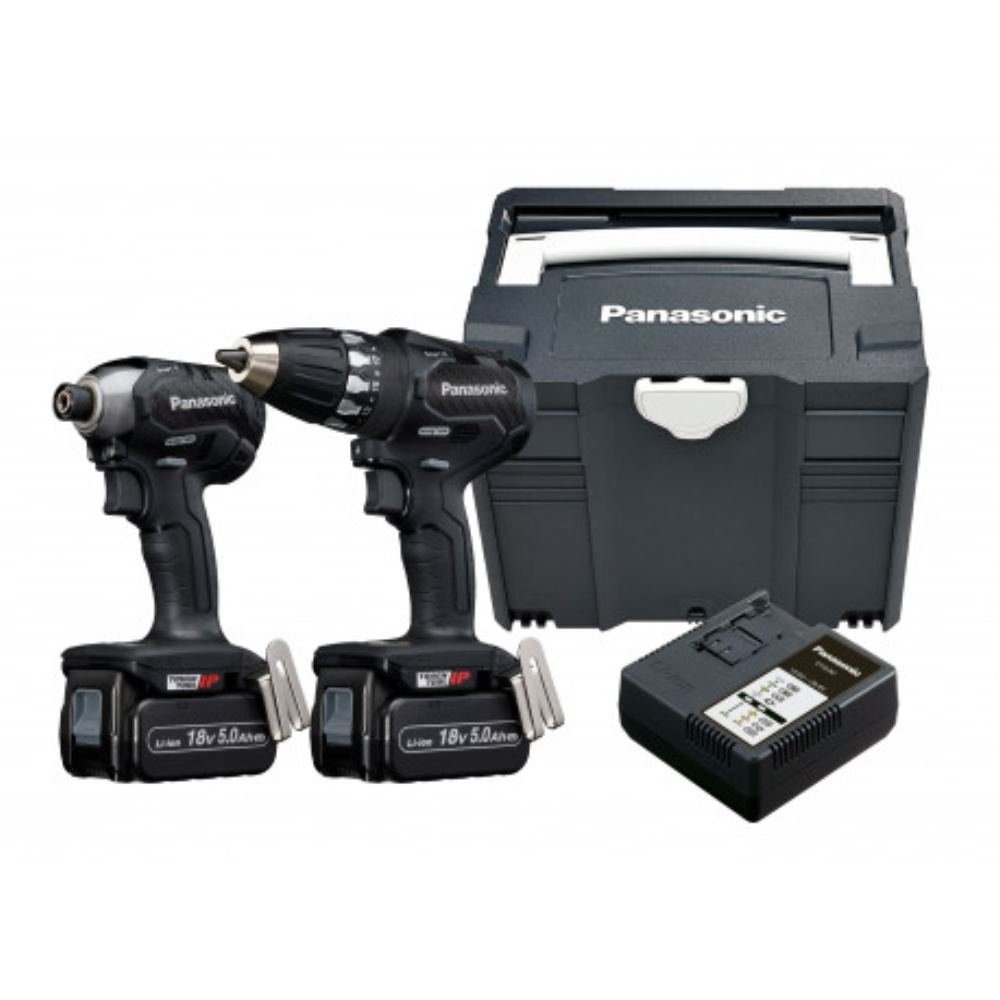 Panasonic Elektrowerkzeug-Set Kombi-Set: EY74A3 + EY76A1 + 2x 18V/3.0Ah Akkus +