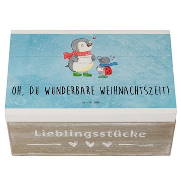 Mr. & Mrs. Panda Dekokiste 19 x 12 cm Smörle Winterzeit - Eisblau - Geschenk, Weihnachten Grüße, (1 St), Robustes Material