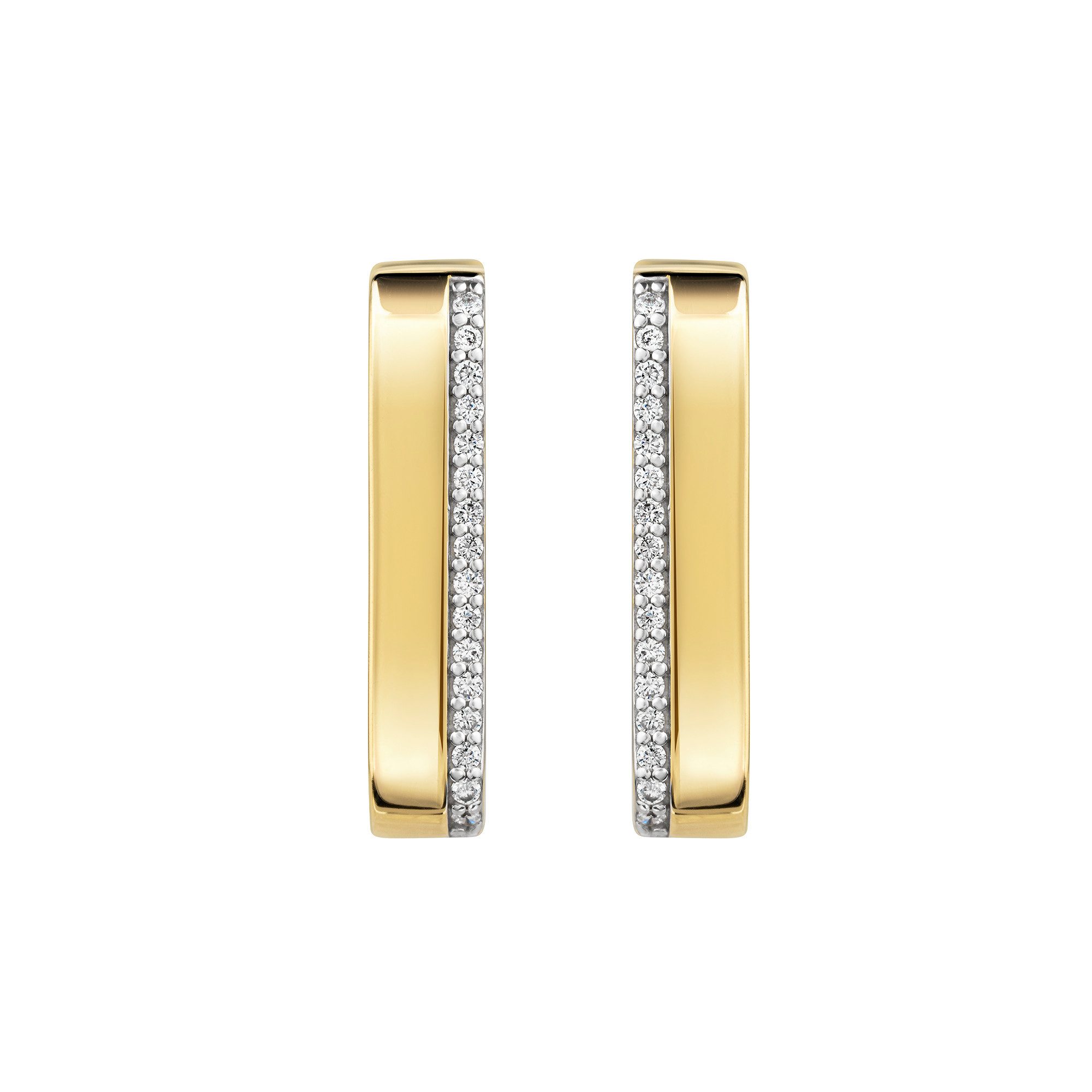 Firetti Paar Creolen Schmuck Geschenk Silber 925 Ohrschmuck Ohrringe, mit Zirkonia (synth)