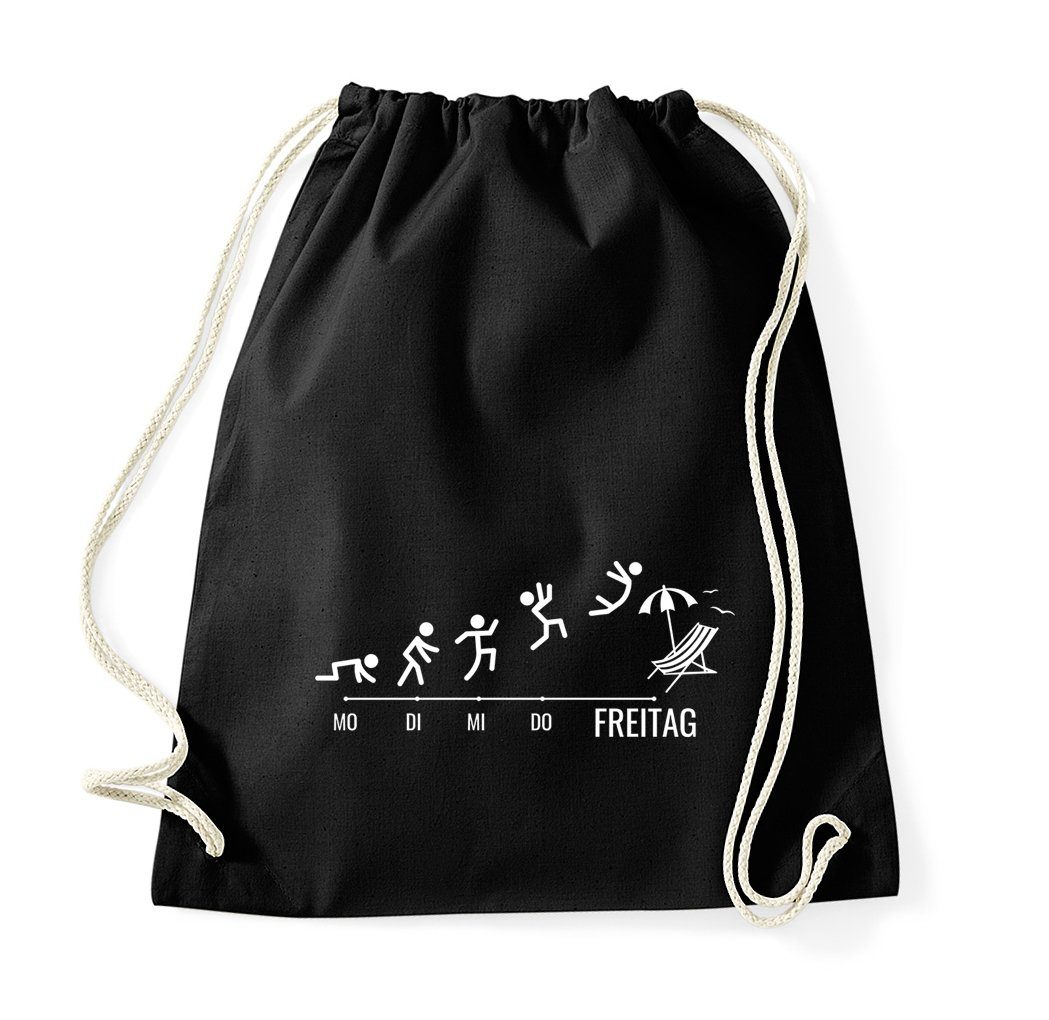 Turnbeutel Freitag Wochenende Baumwoll Tasche