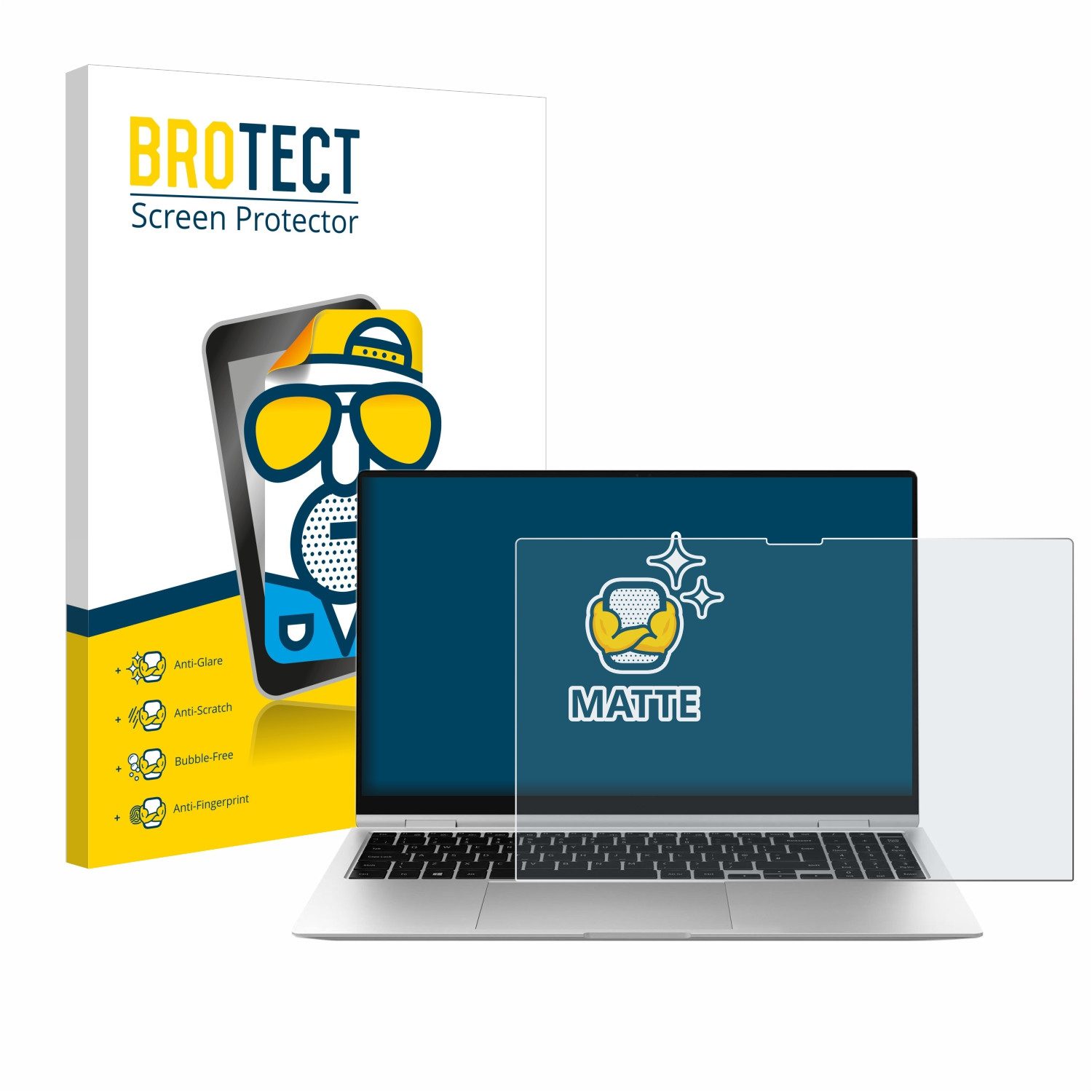 BROTECT Displayschutzfolie Schutzfolie für Samsung Galaxy Book2 Pro 360 15.6", Displayschutz Schutz Folie Matt Entspiegelungsfolie