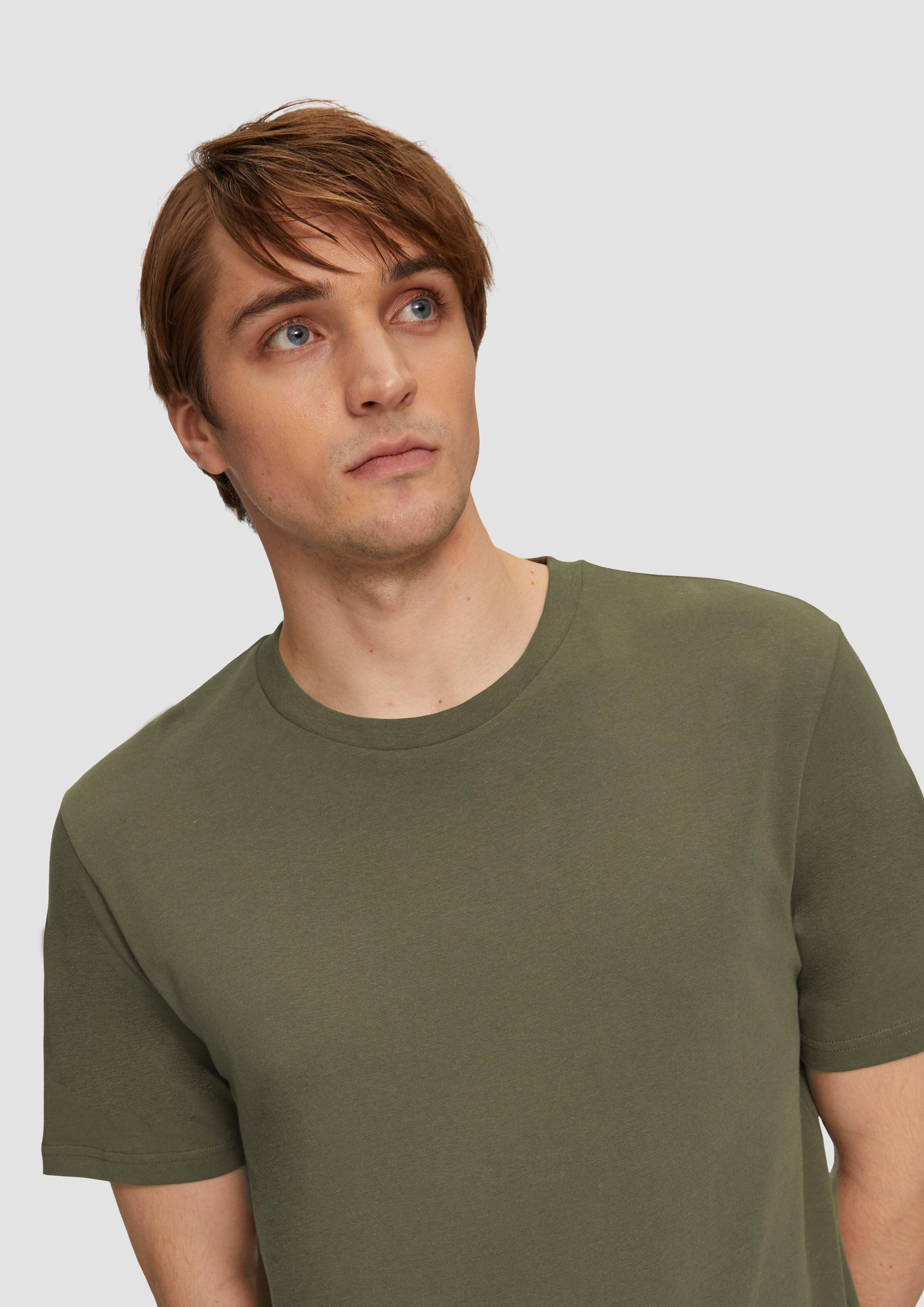 QS Kurzarmshirt T-Shirt mit Rundhalsausschnitt günstig online kaufen
