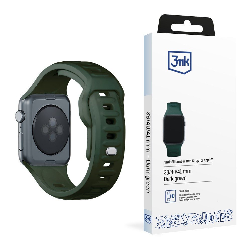 3MK Sportarmband Wechselarmband Ersatzarmband Watch Spar-Set, 1-tlg., 38/40/41 mm waschbar, Hypoallergenes Silikon, waschbar, Schnellwechsel